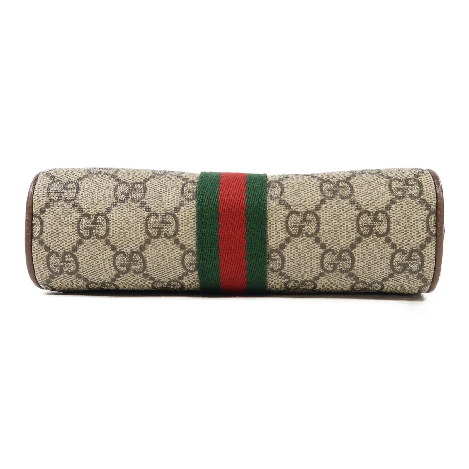 GUCCI 塗層帆布Ophidia GG Supreme Mini金扣肩背袋啡色