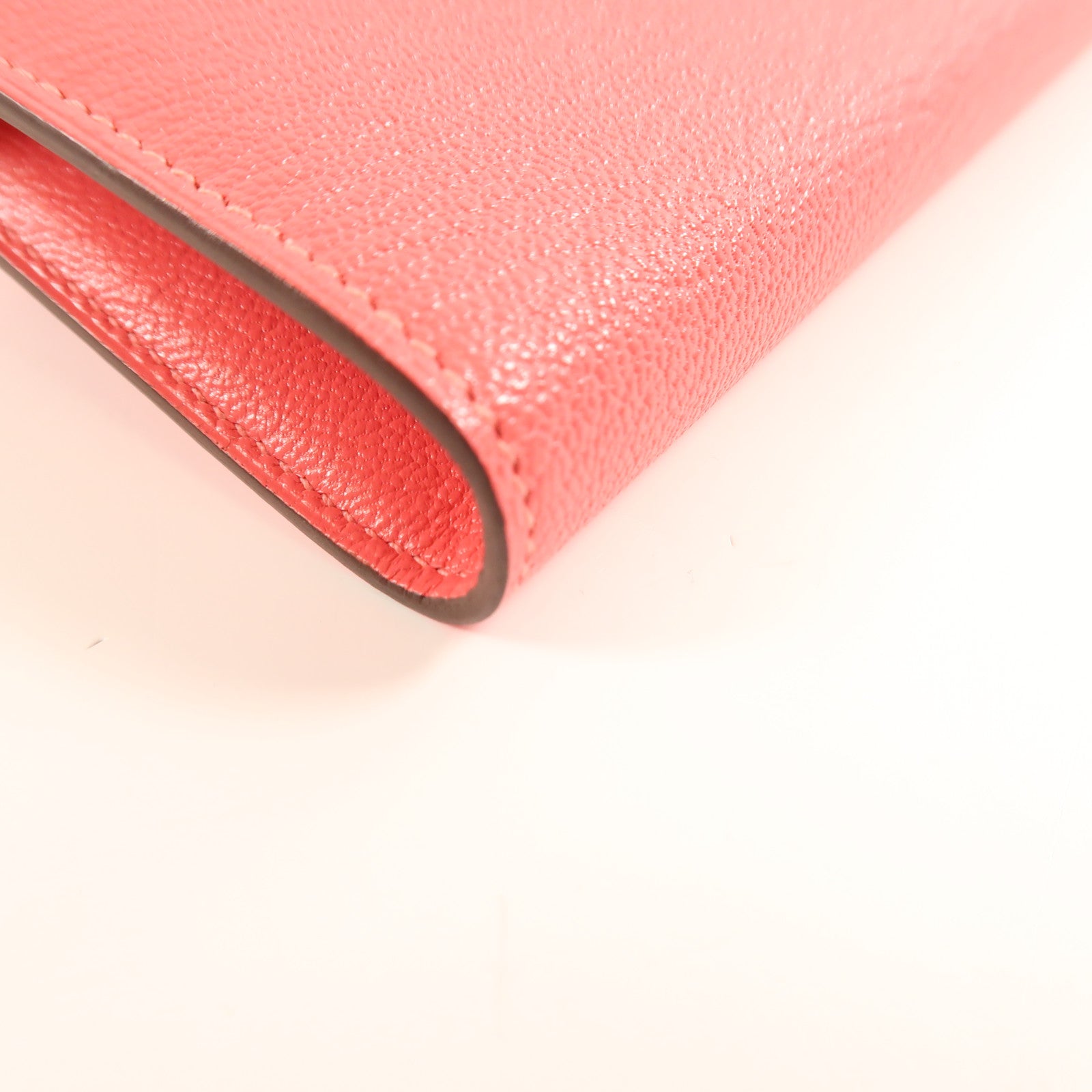 HERMES Chevre Mysore皮革Kelly Wallet銀扣長錢包Rose Azalee