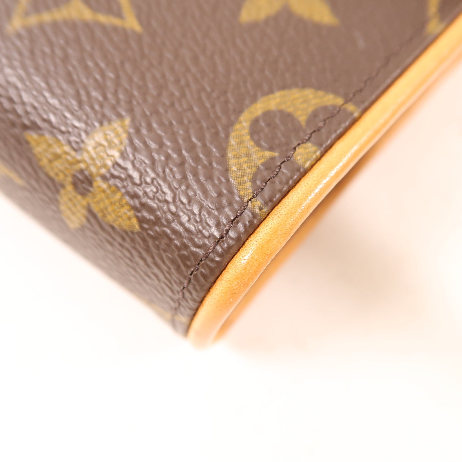 LOUIS VUITTON Monogram Pochette Florentine金扣腰包棕色