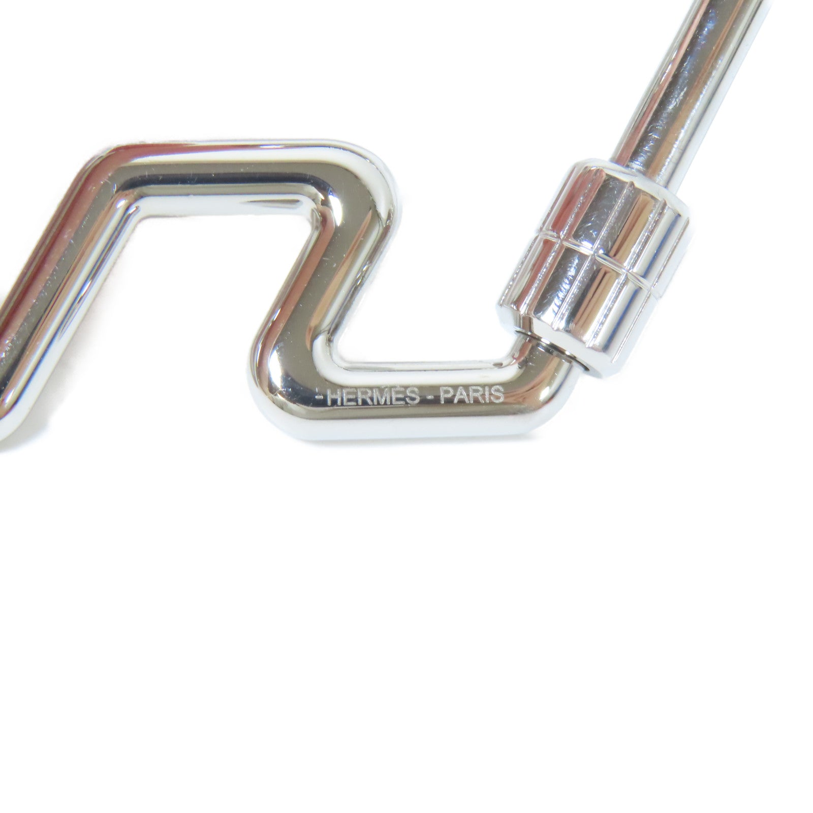 HERMES 金屬H Too Speed Key Ring鑰匙圈銀色