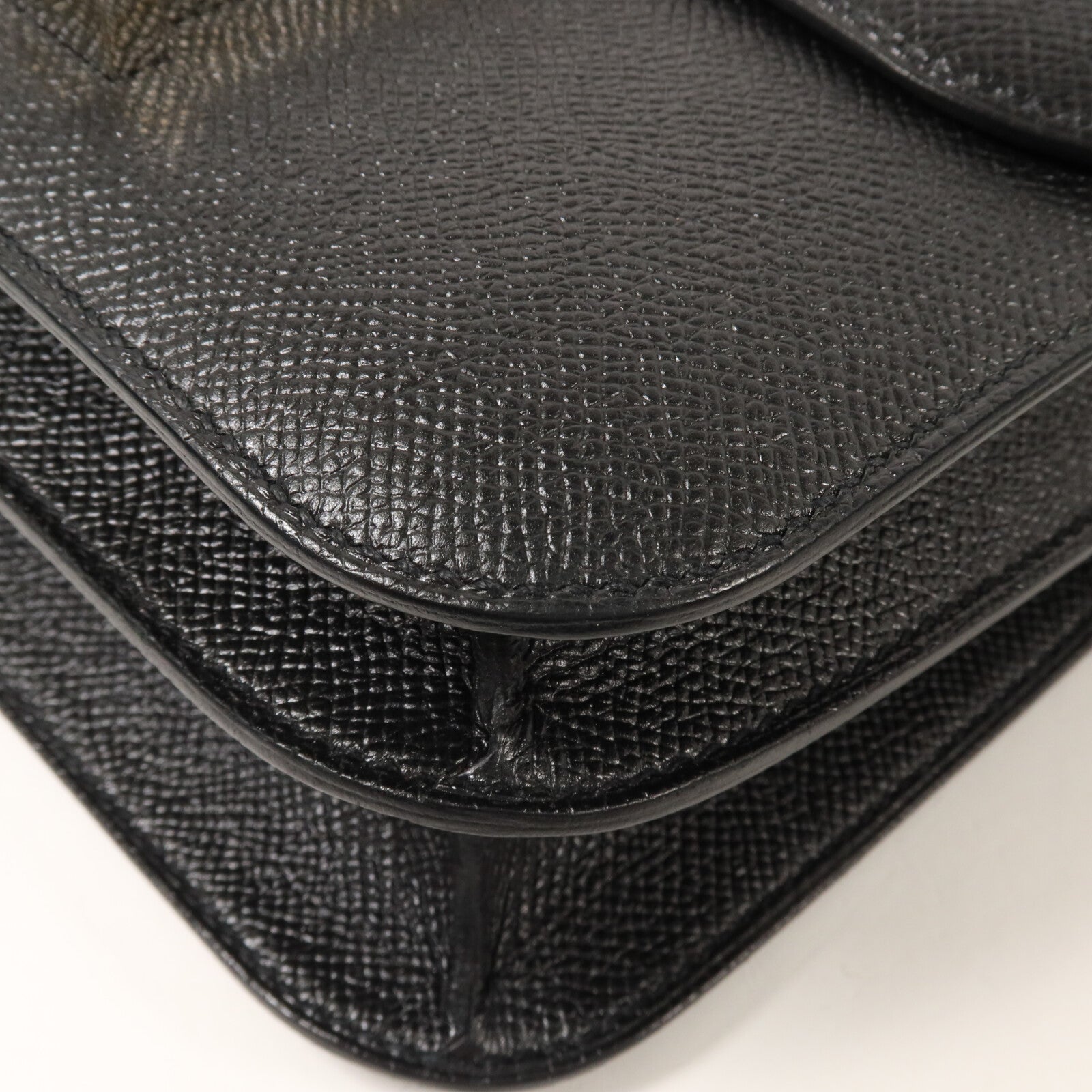 HERMES Epsom皮革皮革Constance 24肩背袋Noir
