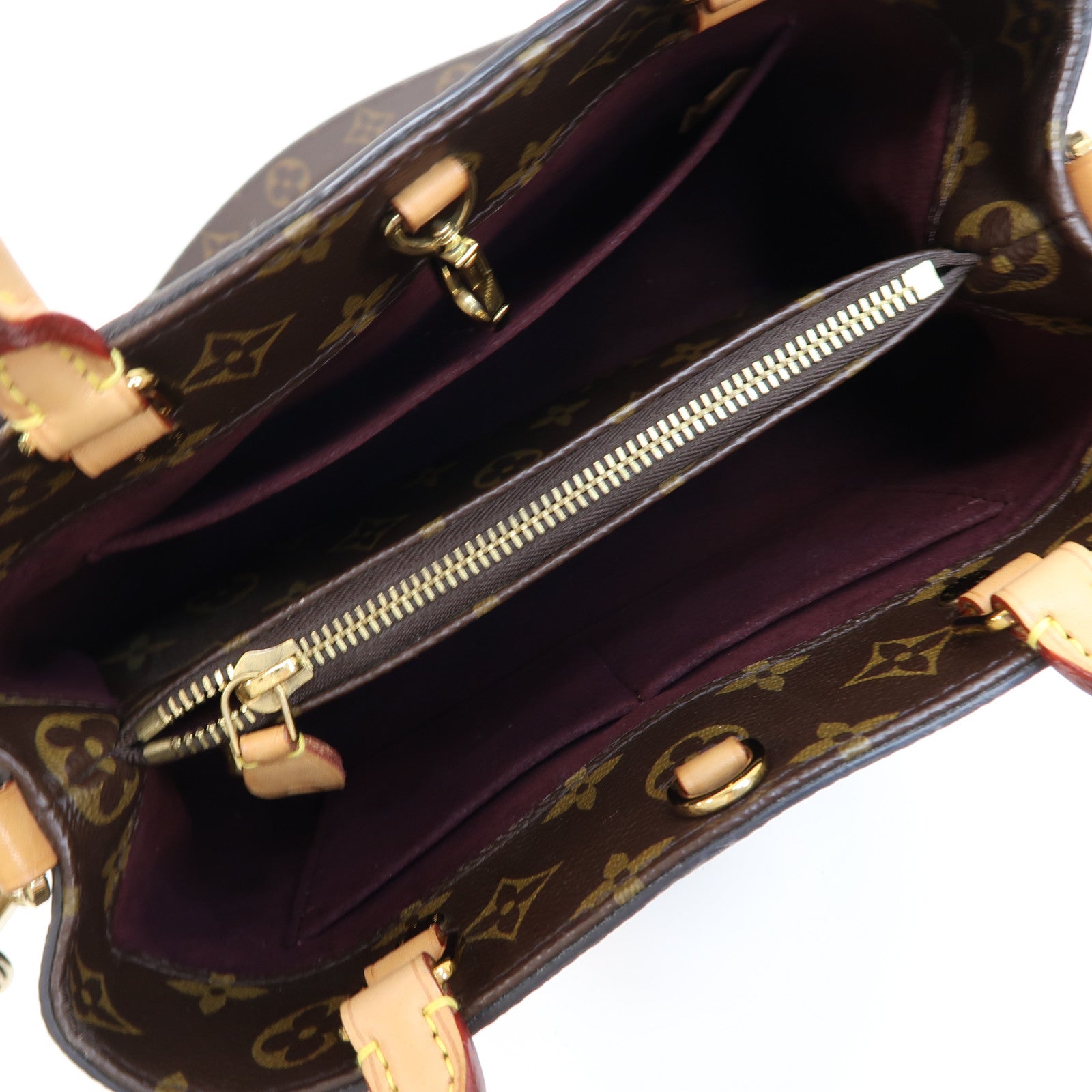 LOUIS VUITTON Monogram Montaigne BB金扣手挽肩背兩用袋啡色
