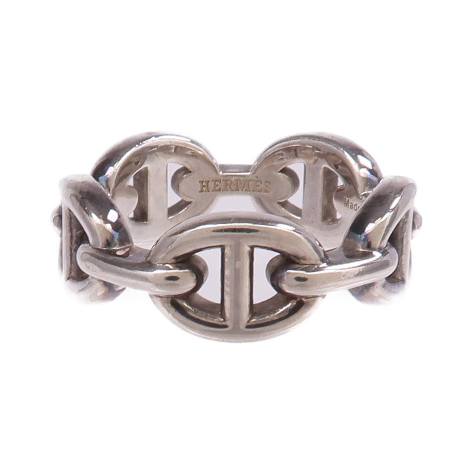 HERMES 925純銀Chaine d'ancre Ring戒指Hermes#50/US#5.25