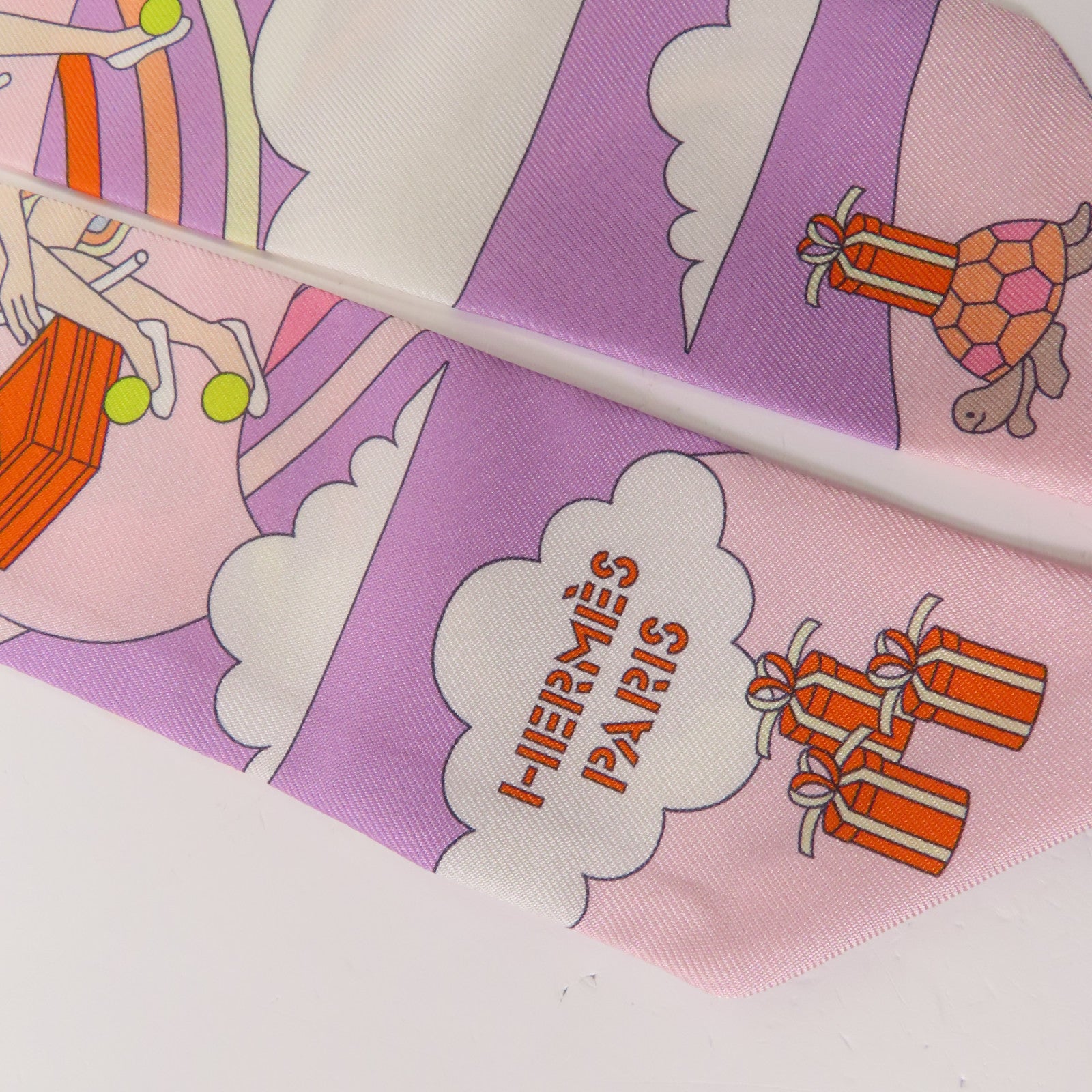 HERMES 絲質Twilly絲巾