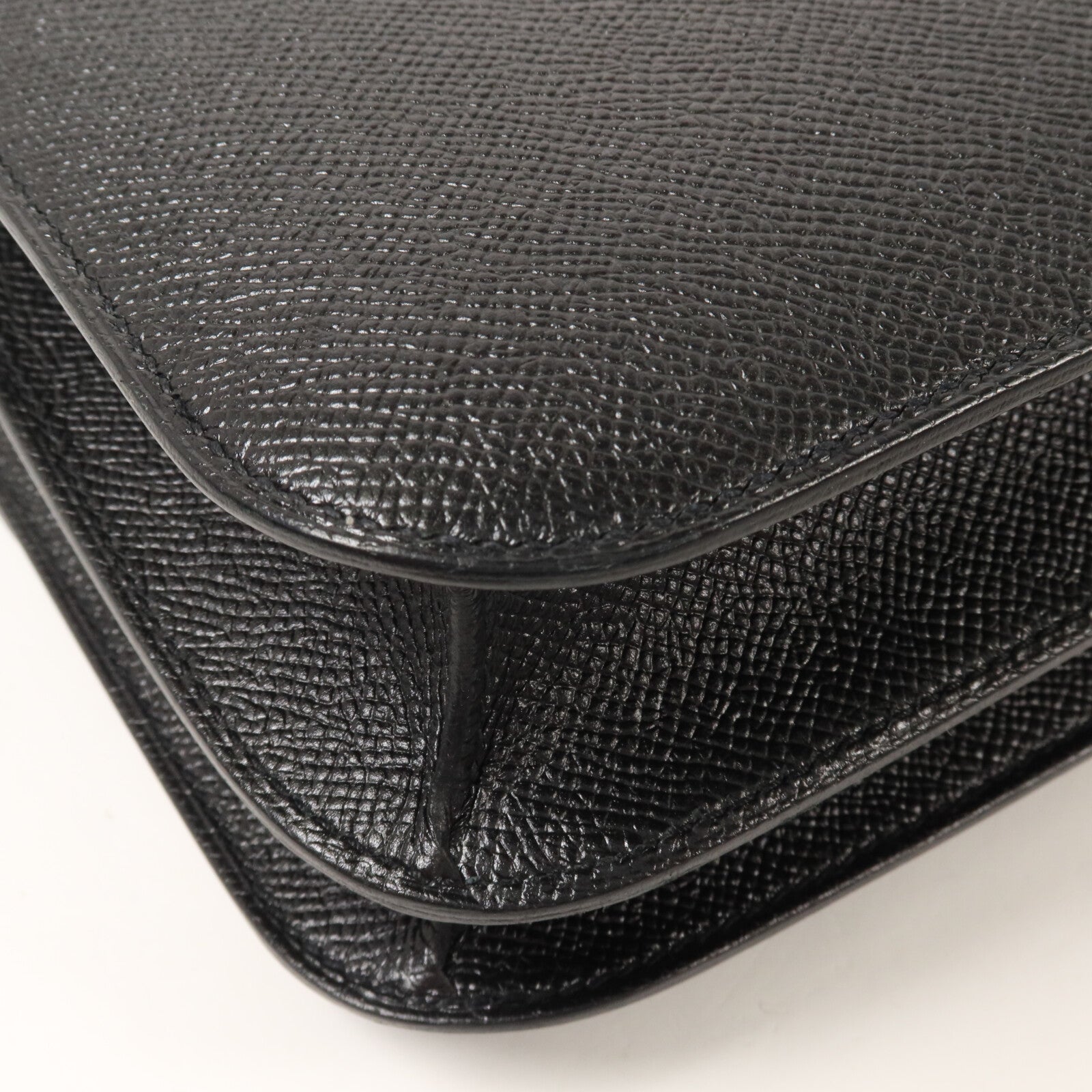 HERMES Epsom皮革皮革Constance 24肩背袋Noir