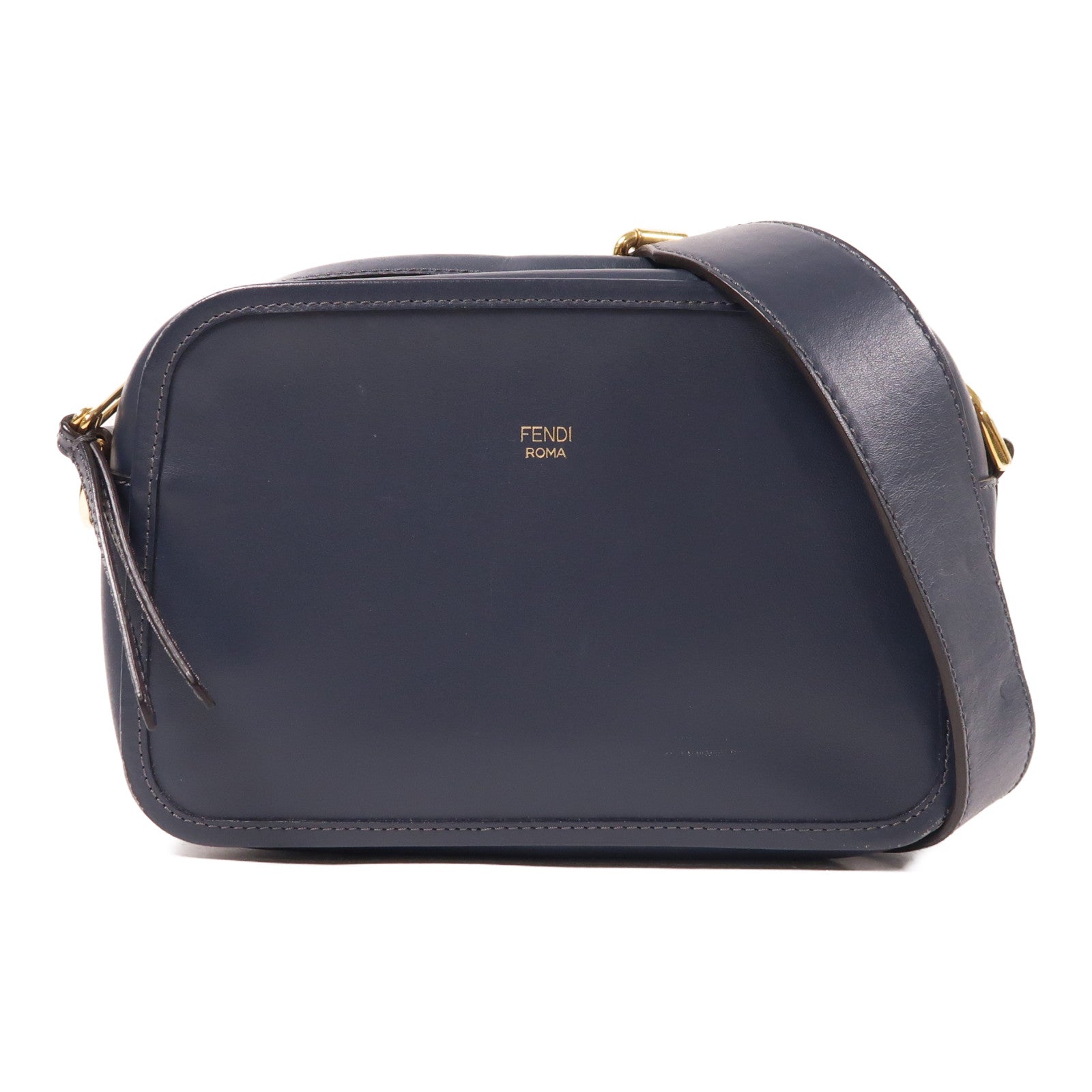 FENDI GHW Shoulder Bag 8BT287 Calfskin Leather Blue