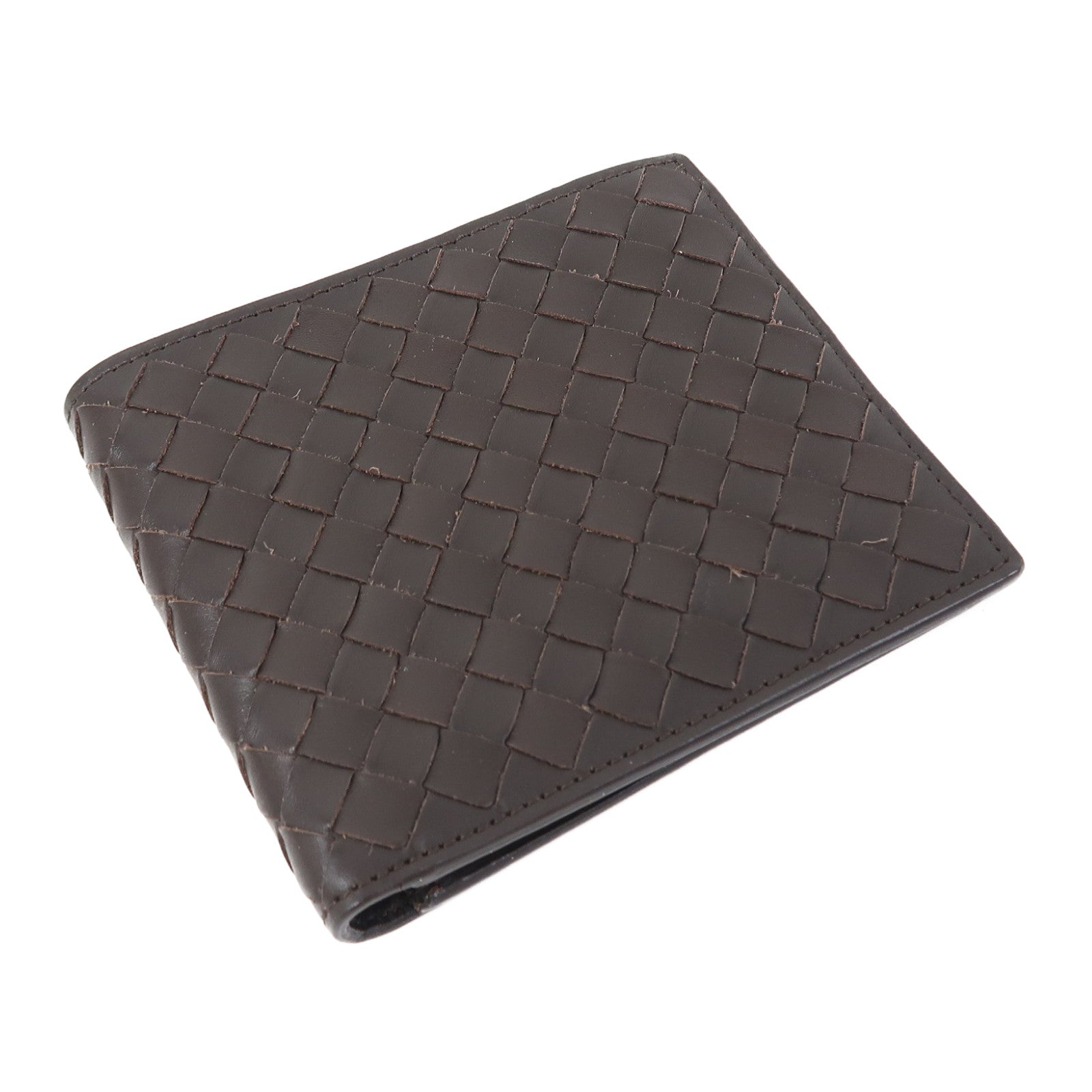 BOTTEGA VENETA 織紋牛皮皮革Wallet錢包啡色