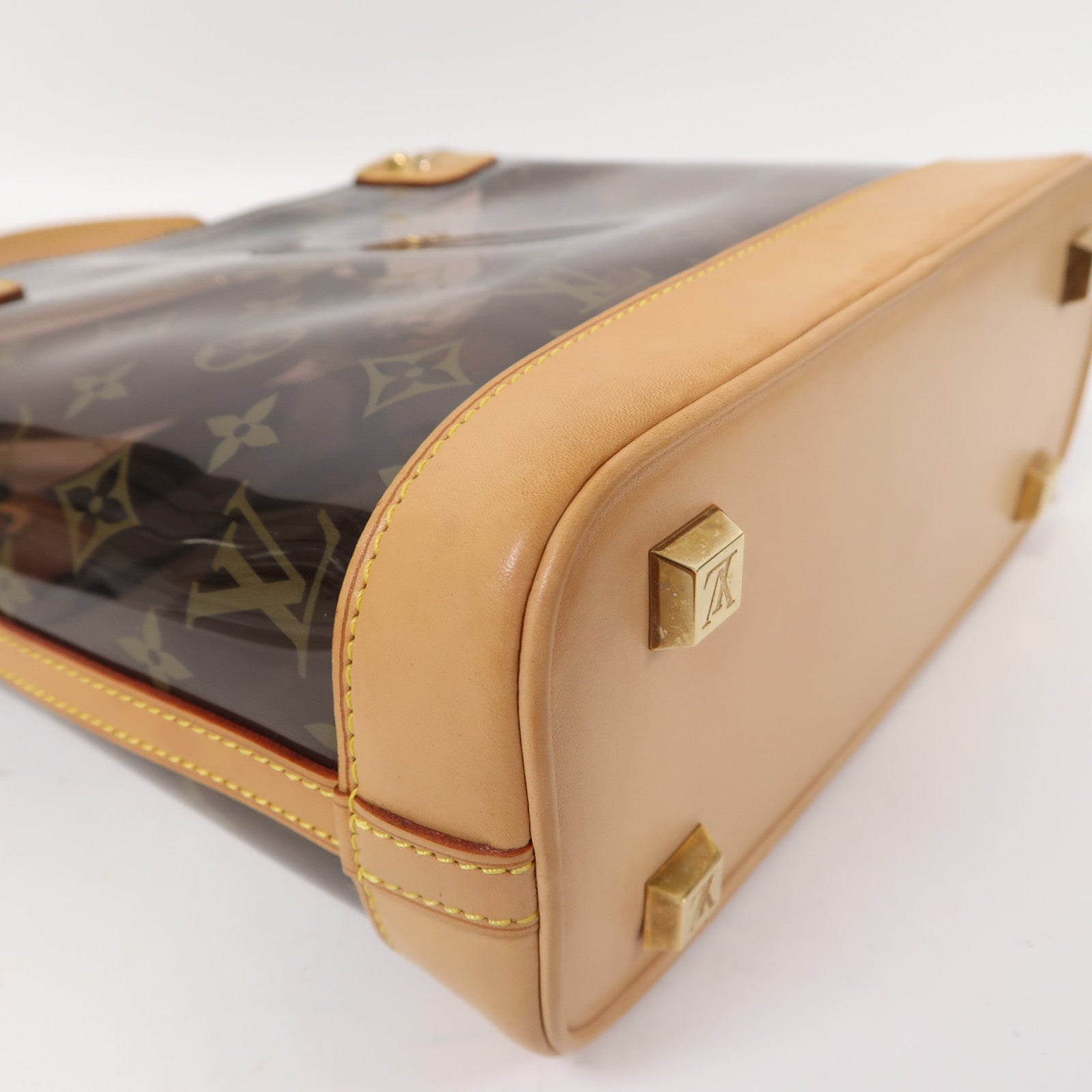 LOUIS VUITTON Monogram Vinyl Cabas Ambre PM金扣肩背袋啡色
