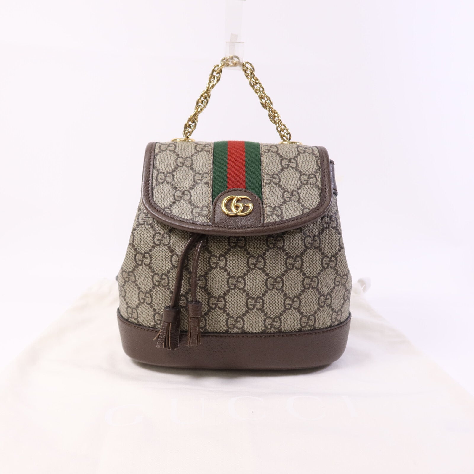 GUCCI 塗層帆布Backpack金扣背包