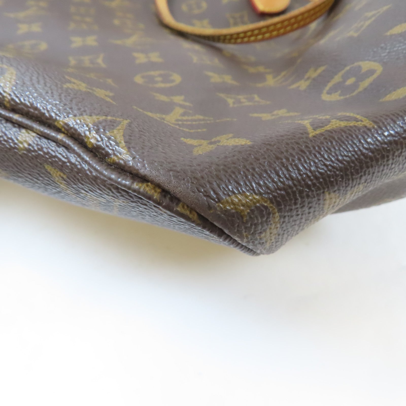 LOUIS VUITTON Monogram Neverfull GM金扣手挽袋啡色