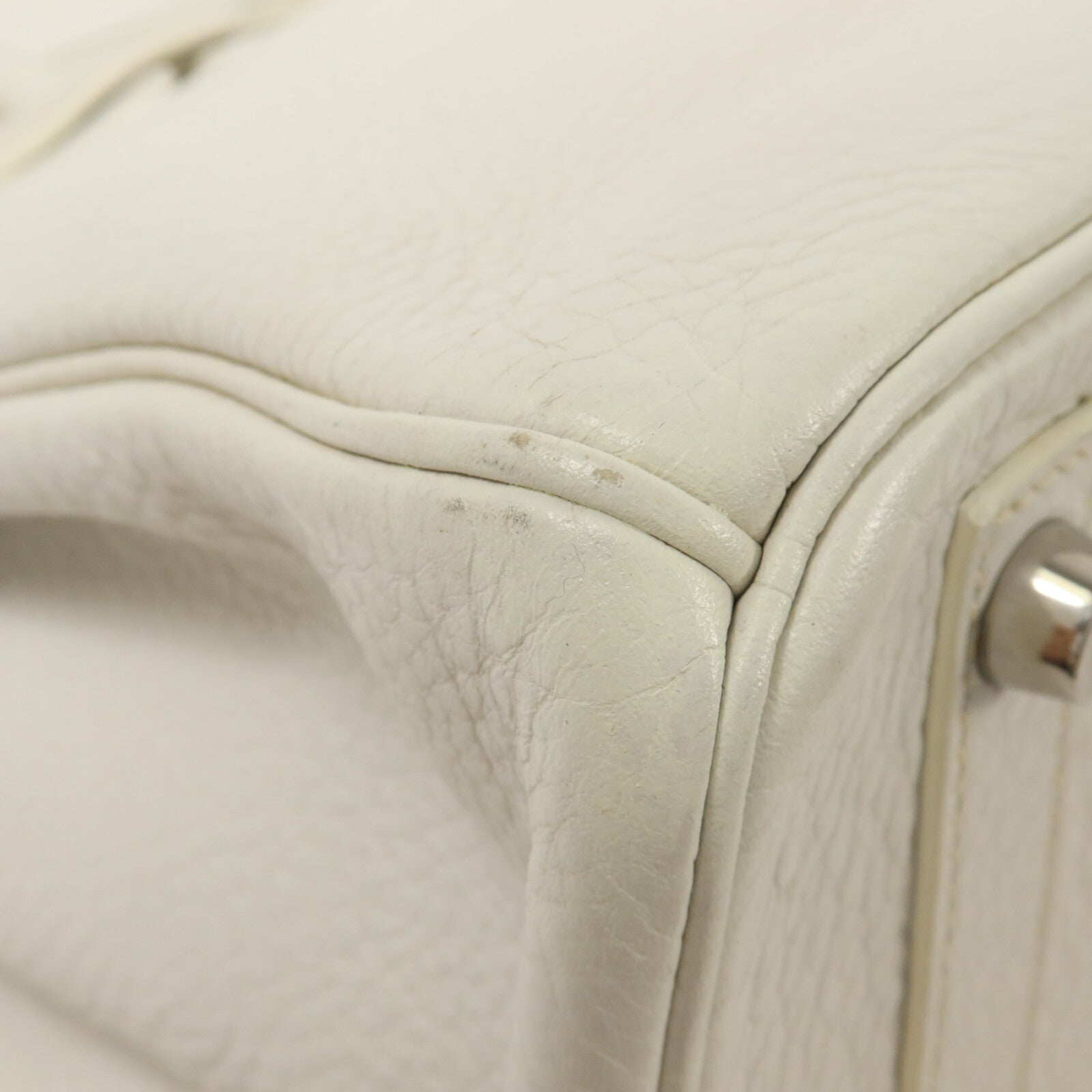 HERMES Togo皮革Birkin 30手挽袋Blanc