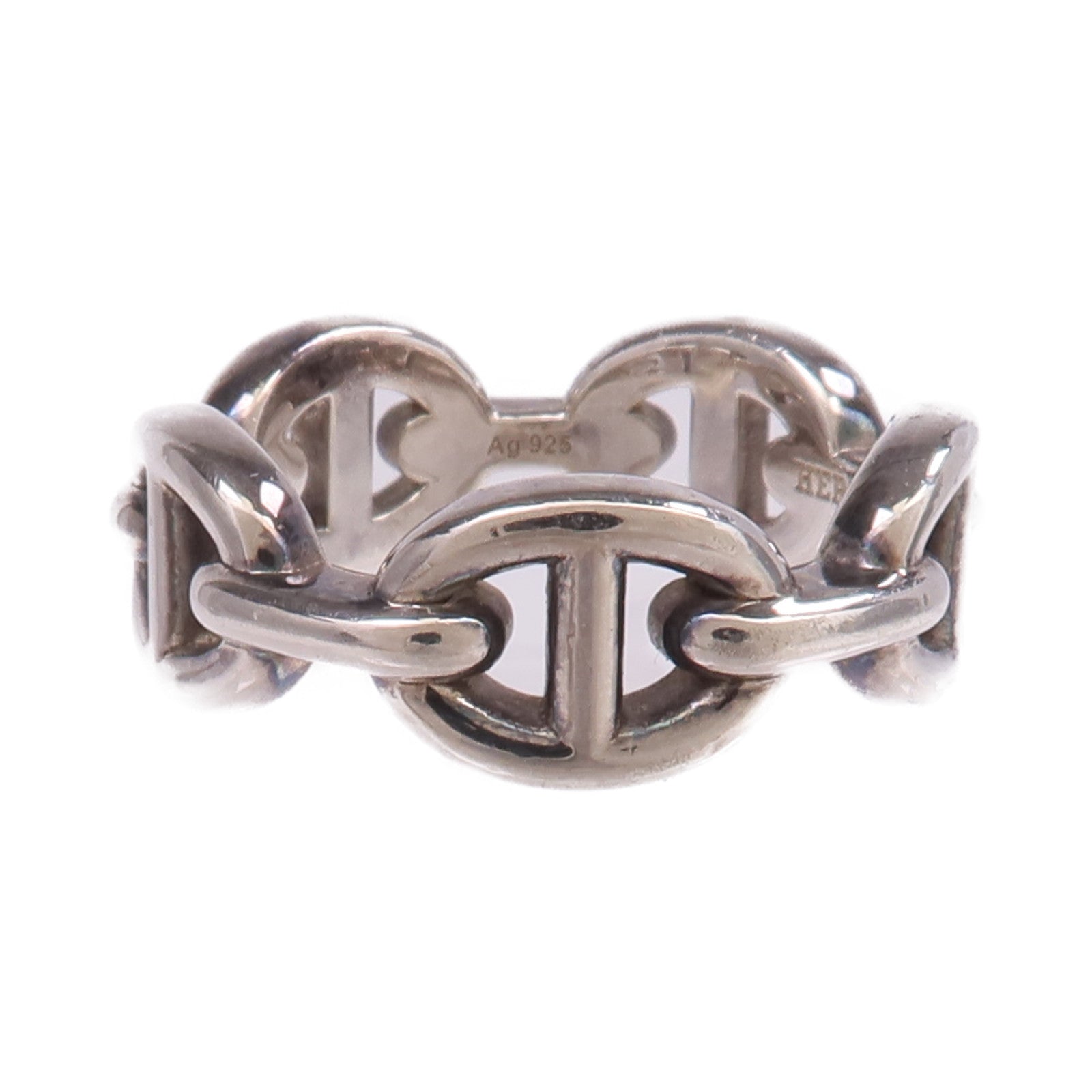 HERMES 925純銀Chaine d'ancre Ring戒指Hermes#50/US#5.25