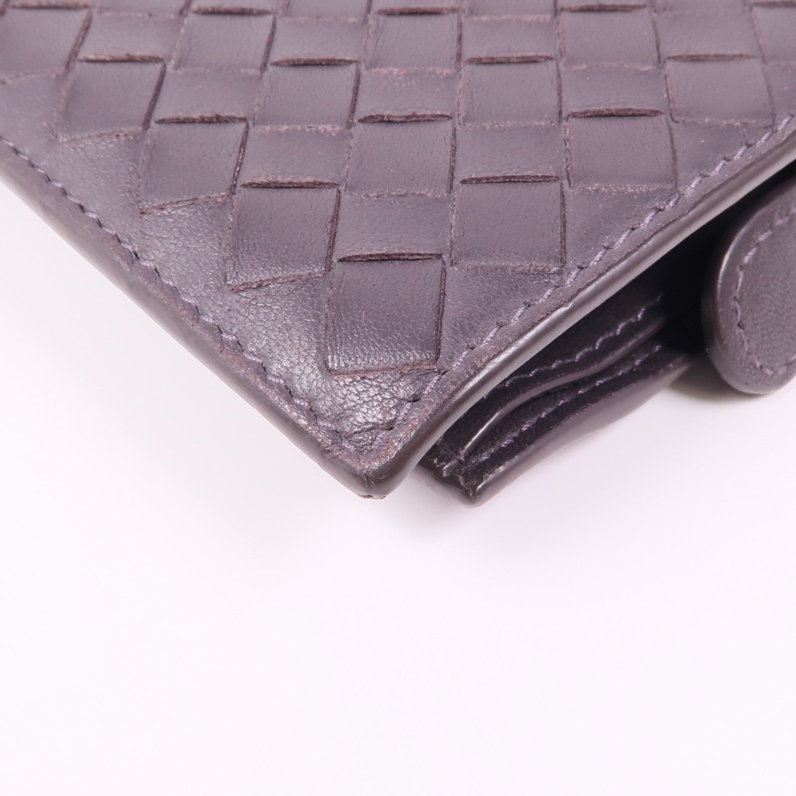 BOTTEGA VENETA 織紋皮革Wallet銀扣錢包