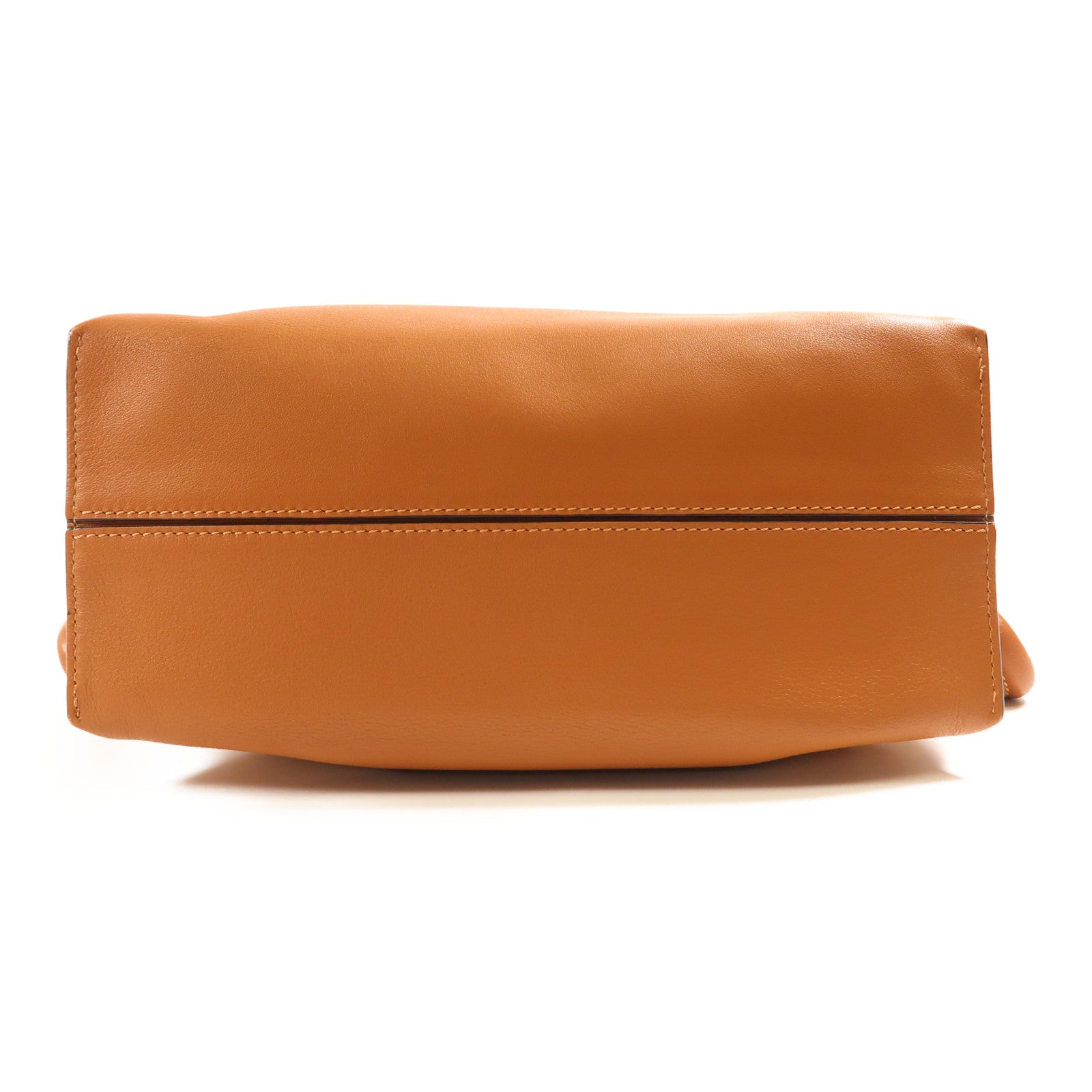 LOEWE 皮革Flamenco Clutch銀扣肩背袋