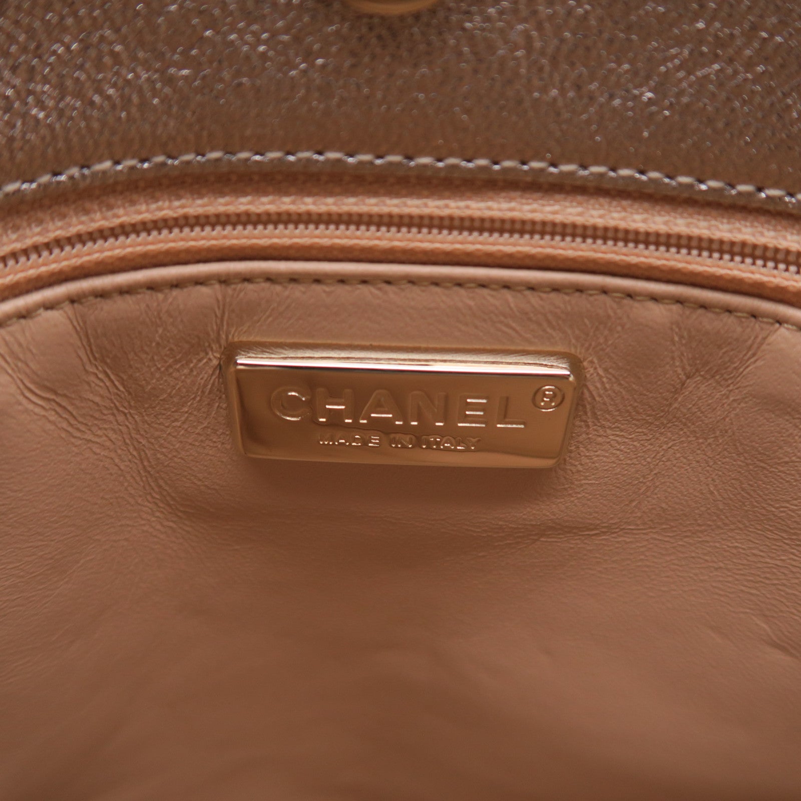 CHANEL 【激減優惠】牛皮皮革Totebag金扣手挽袋金色