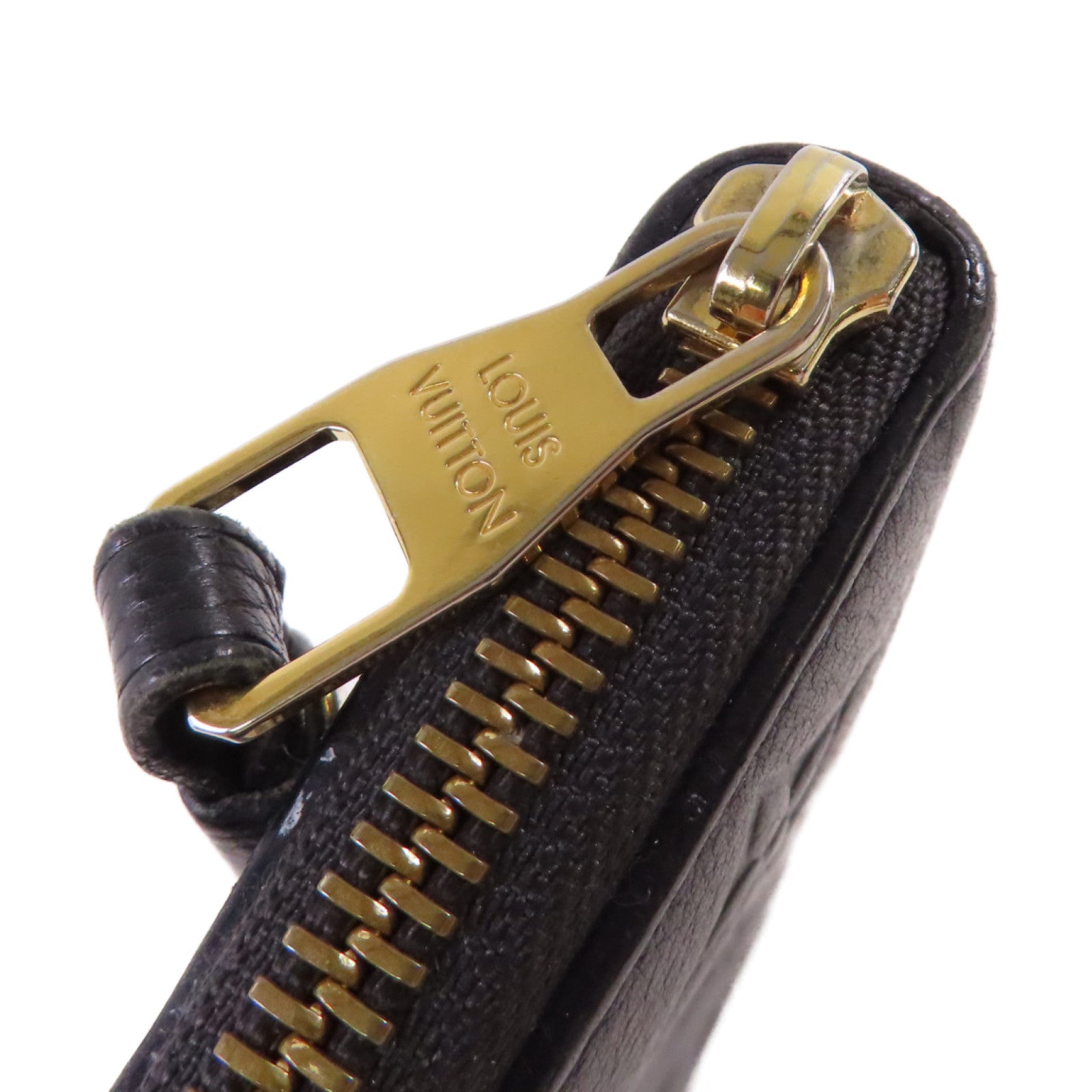 LOUIS VUITTON Monogram Empreinte Zipper Long Wallet金扣拉鏈長錢包黑色