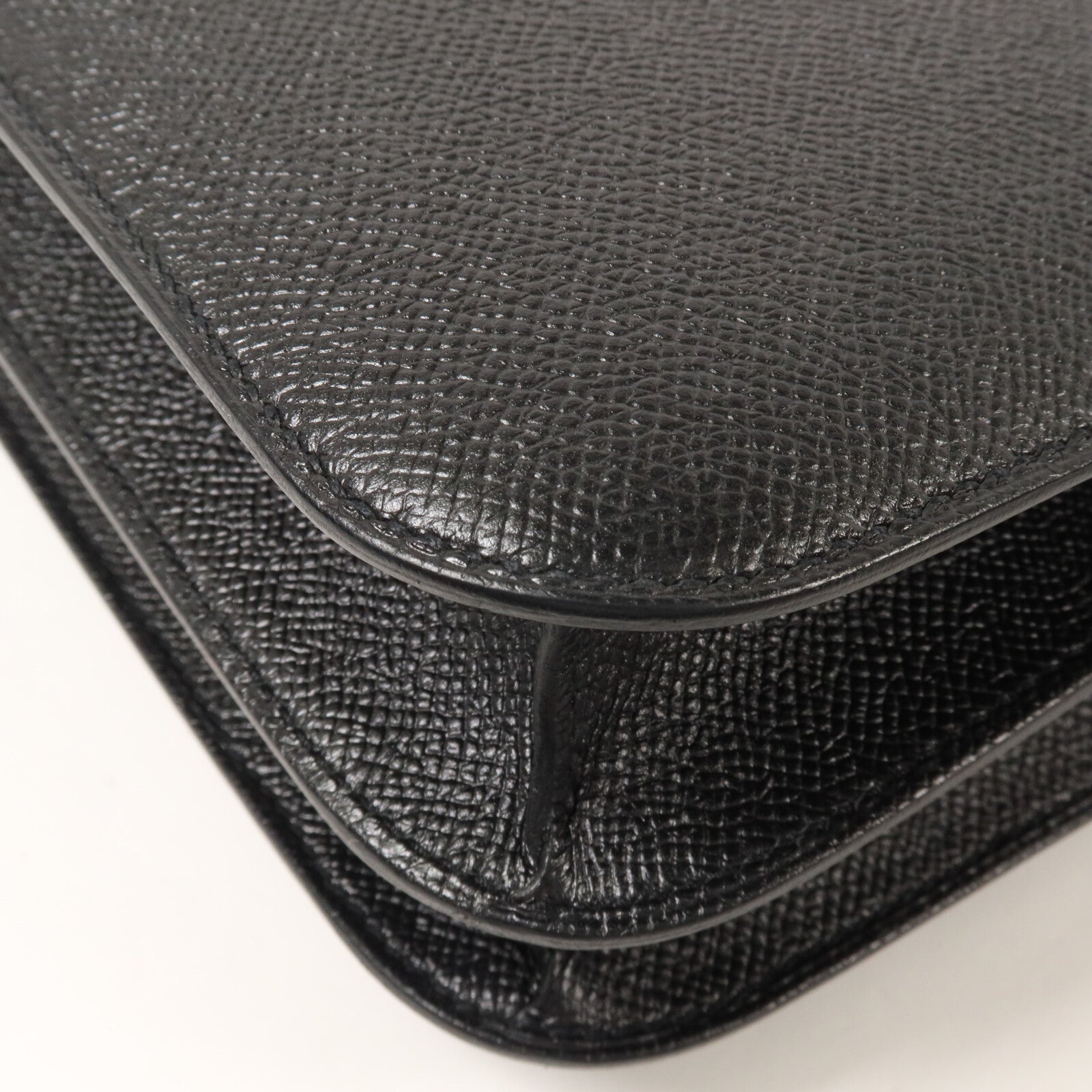HERMES Epsom皮革皮革Constance 24肩背袋Noir