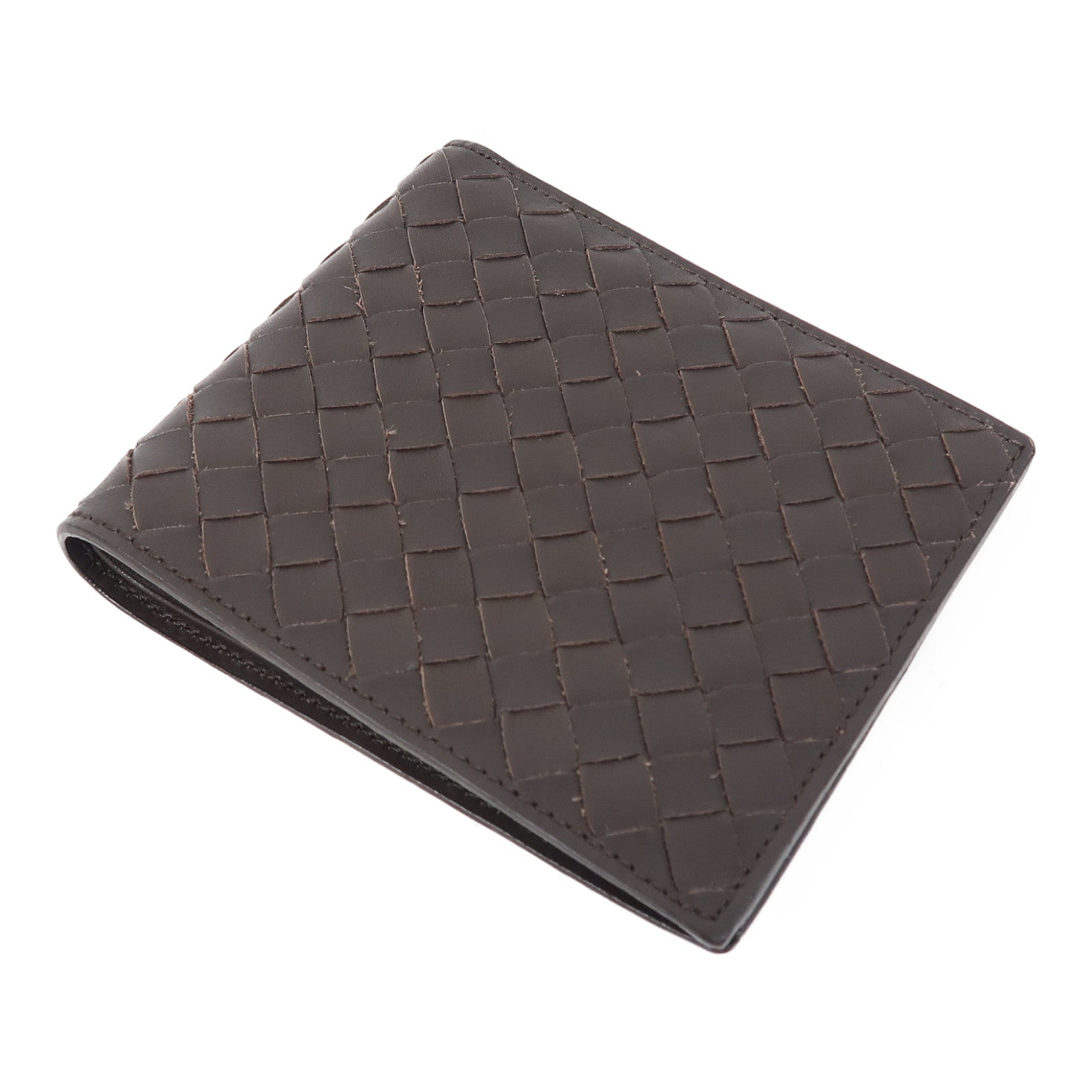 BOTTEGA VENETA 織紋牛皮皮革Wallet錢包啡色