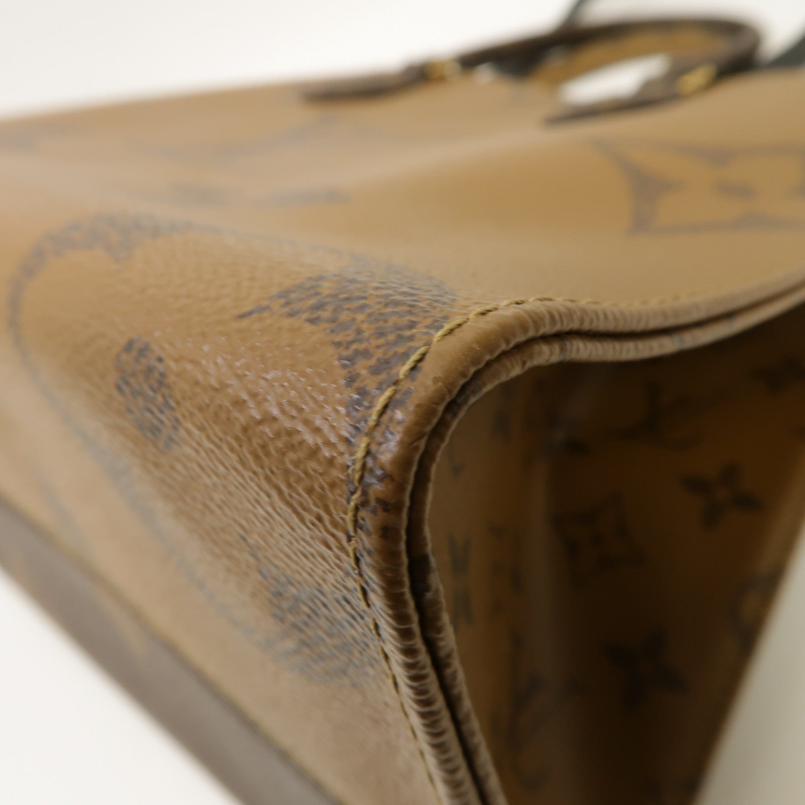 LOUIS VUITTON Monogram Giant On The Go MM金扣手挽肩背兩用袋啡色