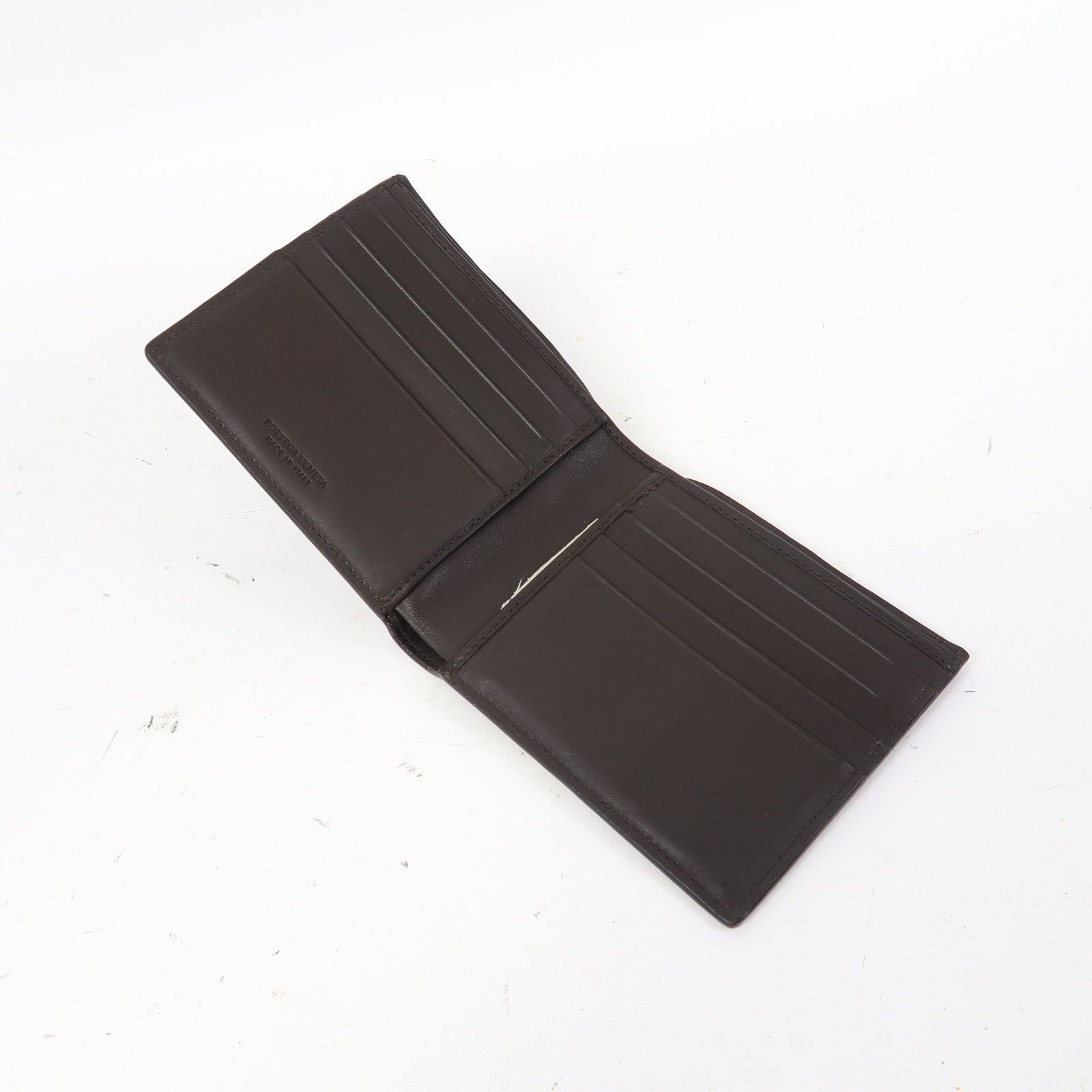 BOTTEGA VENETA 織紋牛皮皮革Wallet錢包啡色