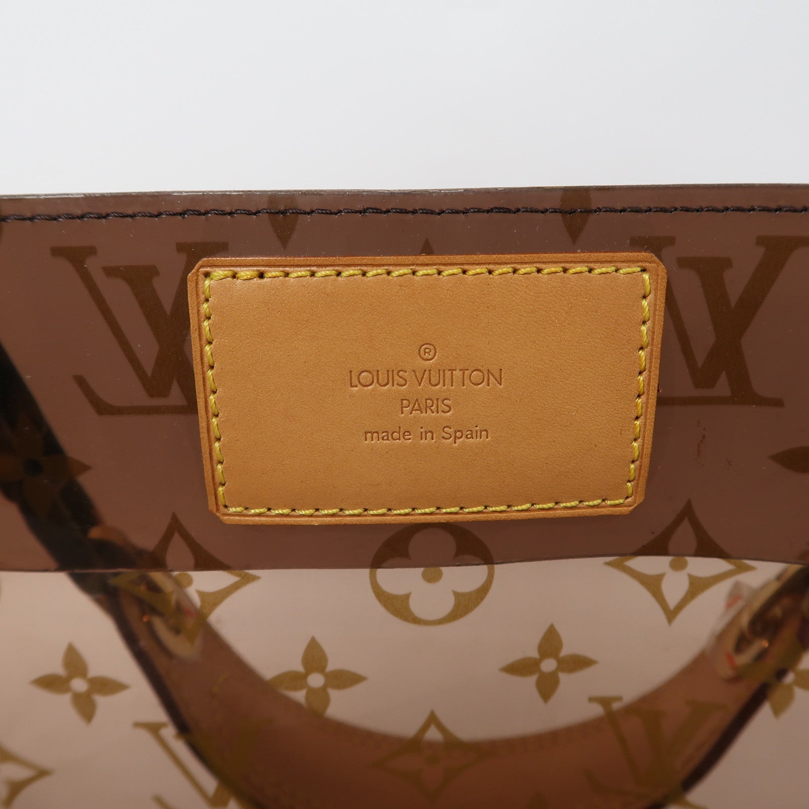 LOUIS VUITTON Monogram Vinyl Cabas Ambre PM金扣肩背袋啡色