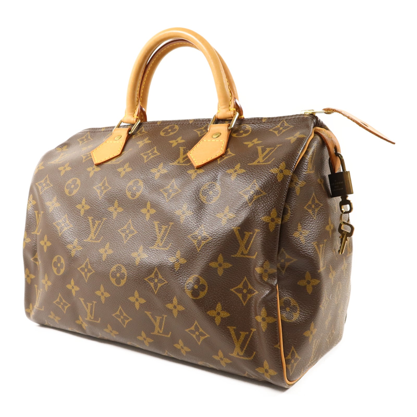 LOUIS VUITTON Monogram Speedy 30金扣手挽袋