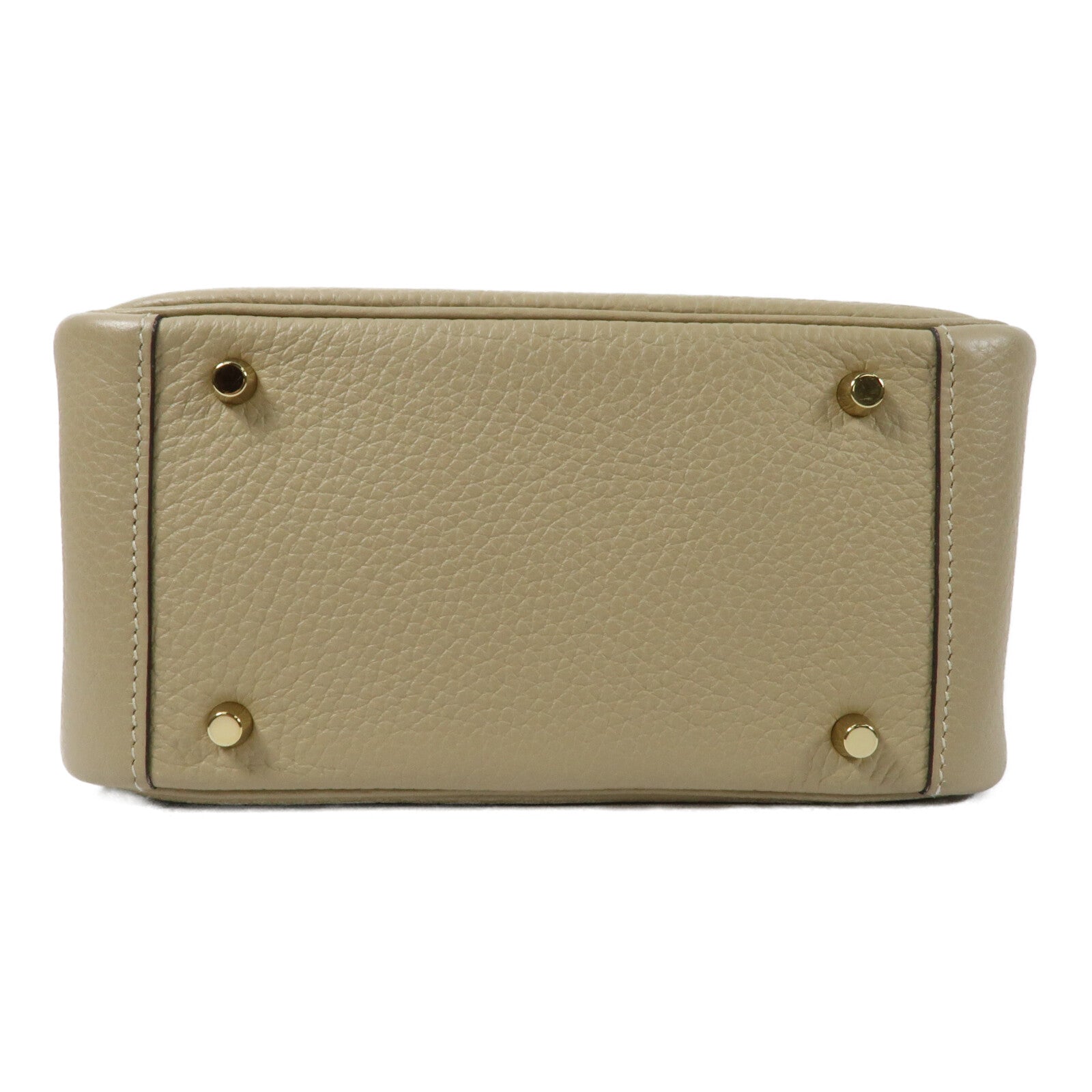 HERMES Clemence皮革Mini Lindy金扣手挽肩背兩用袋Trench