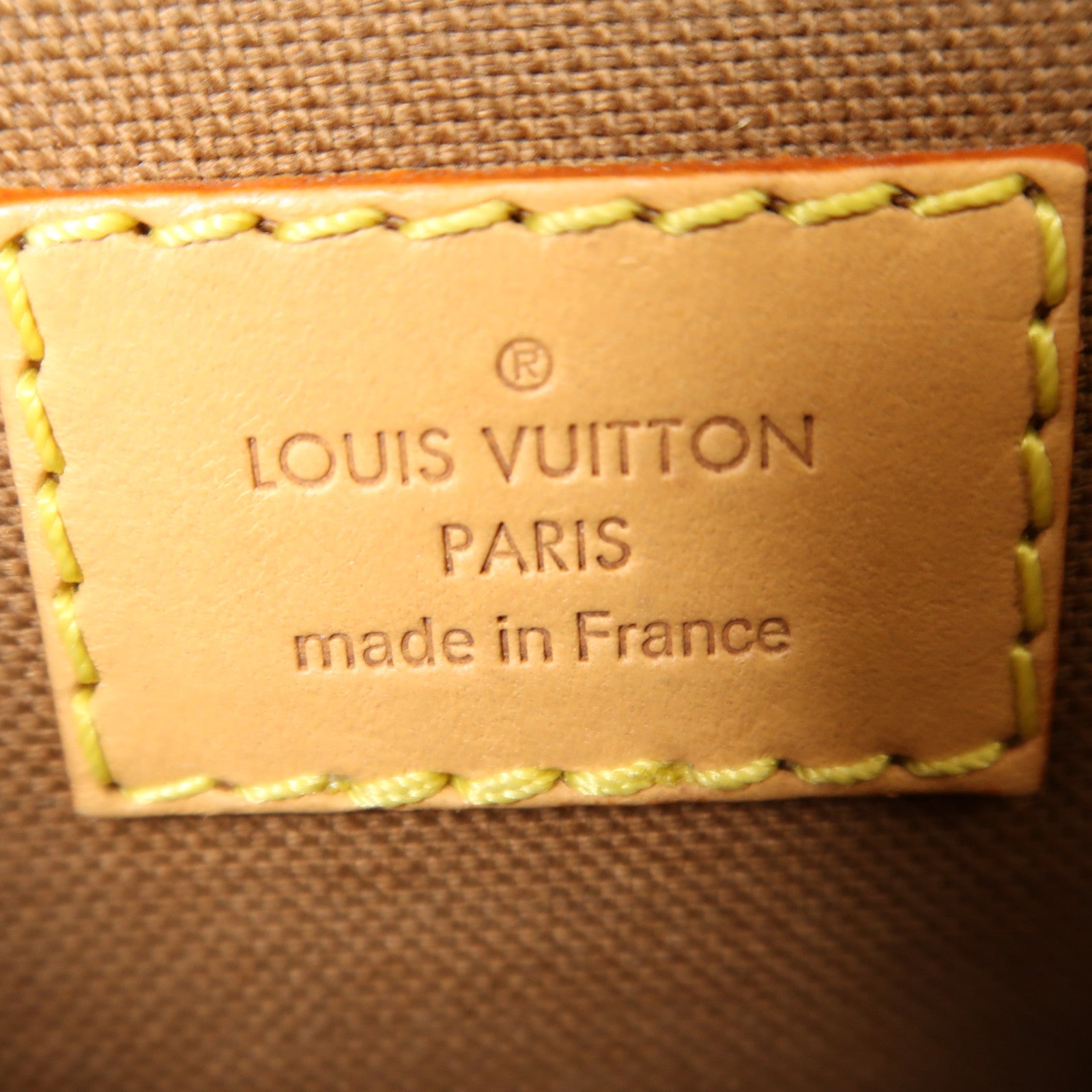 LOUIS VUITTON Monogram Petit Sac Plat金扣手挽肩背兩用袋棕色