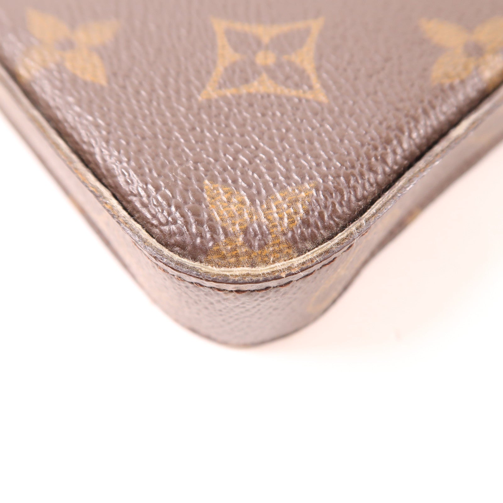 LOUIS VUITTON Monogram Pochette Felicie金扣鏈帶肩背袋棕色