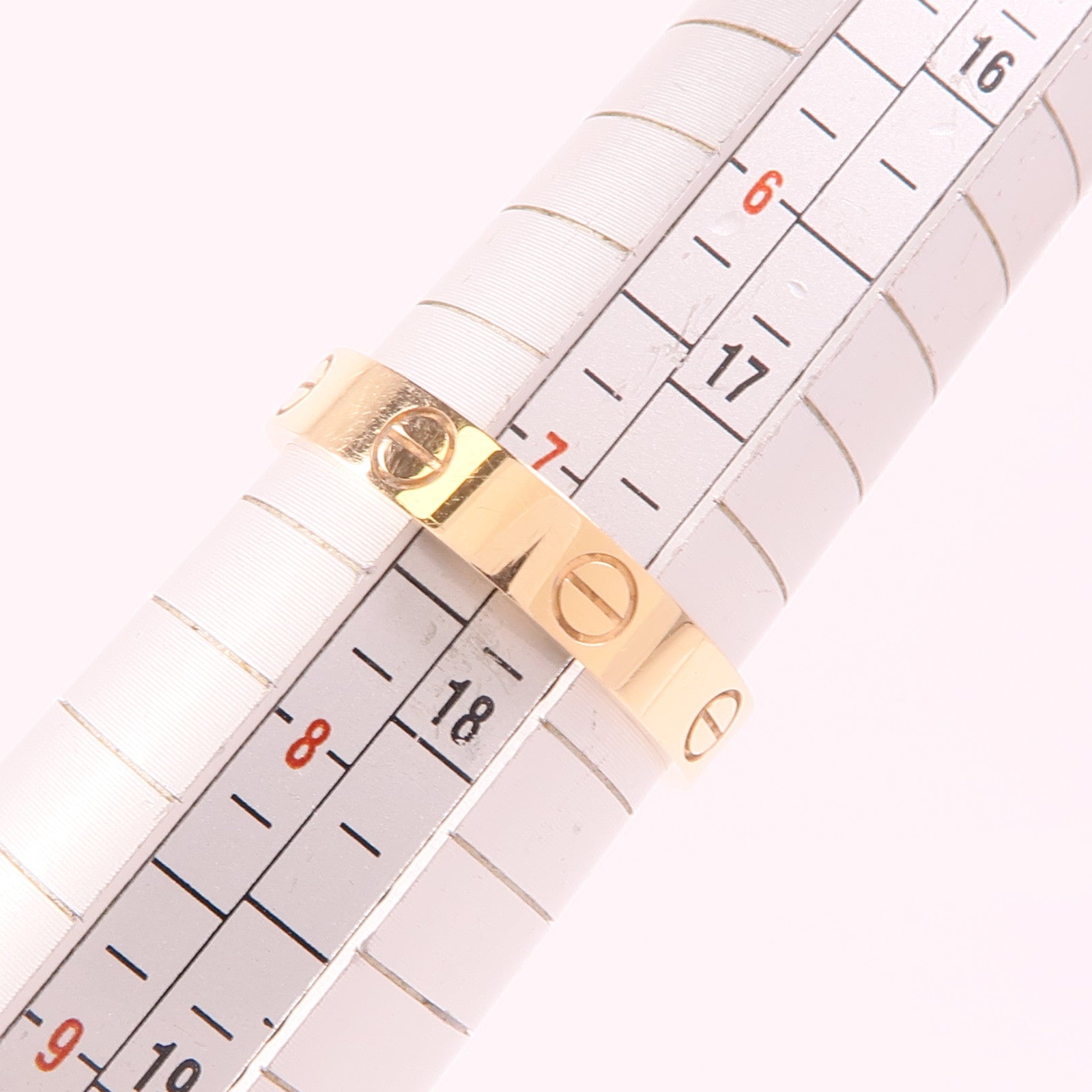 CARTIER 18K玫瑰金Mini Love Ring戒指Cartier#55/US#7