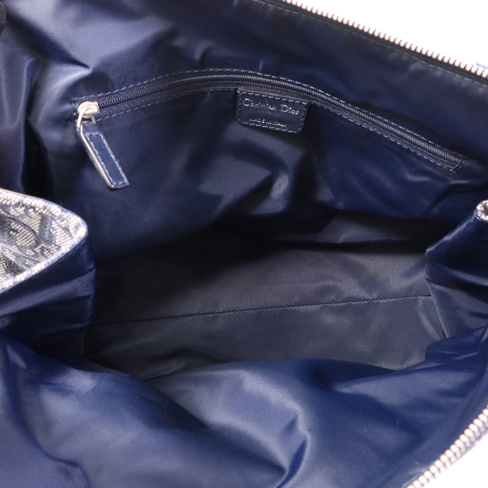 Dior 帆布Trotter銀扣肩背袋
