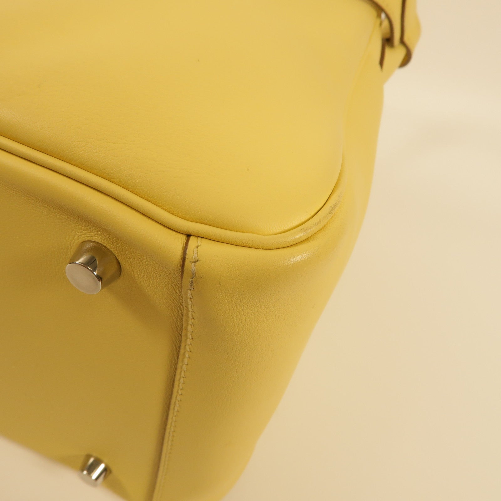 HERMES PHW Lindy 30 2 way Shoulder Bag Swift Leather Jaune Poussin