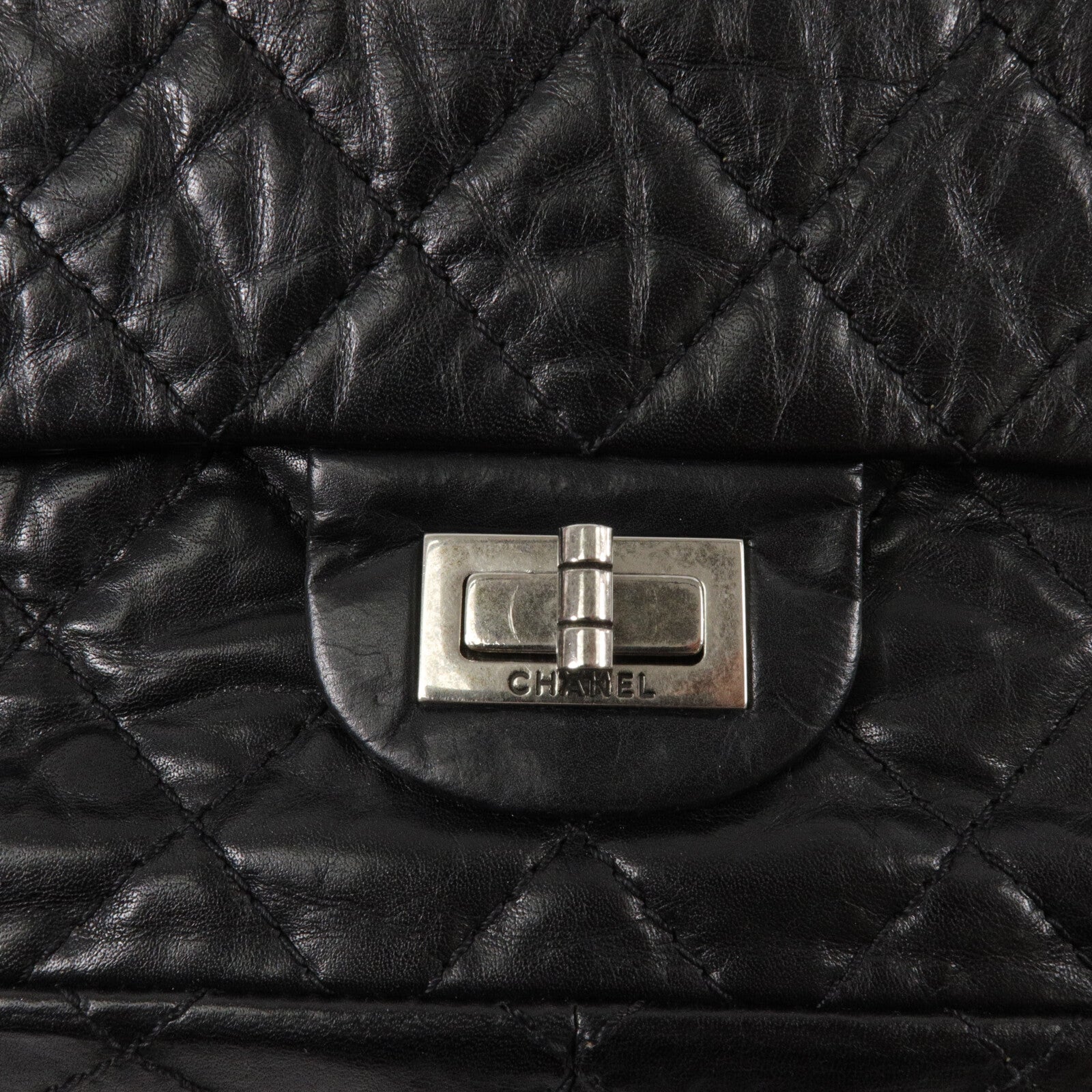 CHANEL 牛皮皮革2.55 Large鏈帶肩背袋