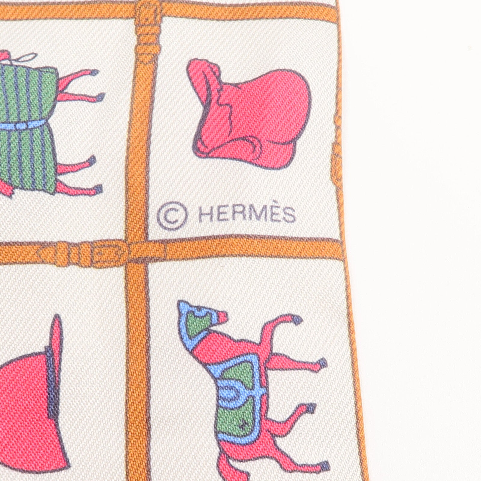 HERMES 絲質Twilly絲巾