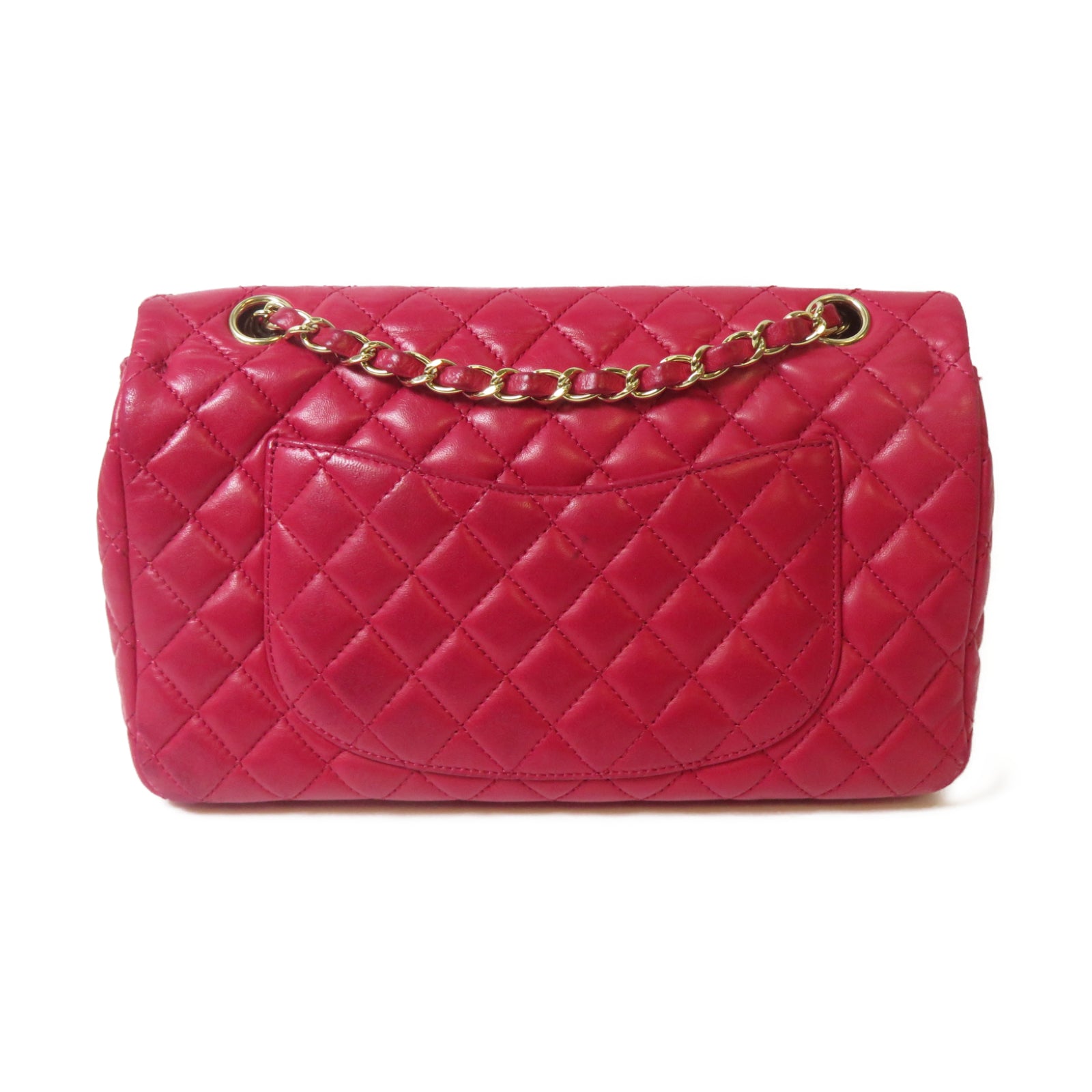 CHANEL 【激減優惠】菱格羊皮皮革Valentine Chain Shoulder Bag金扣鏈帶肩背袋粉紅色