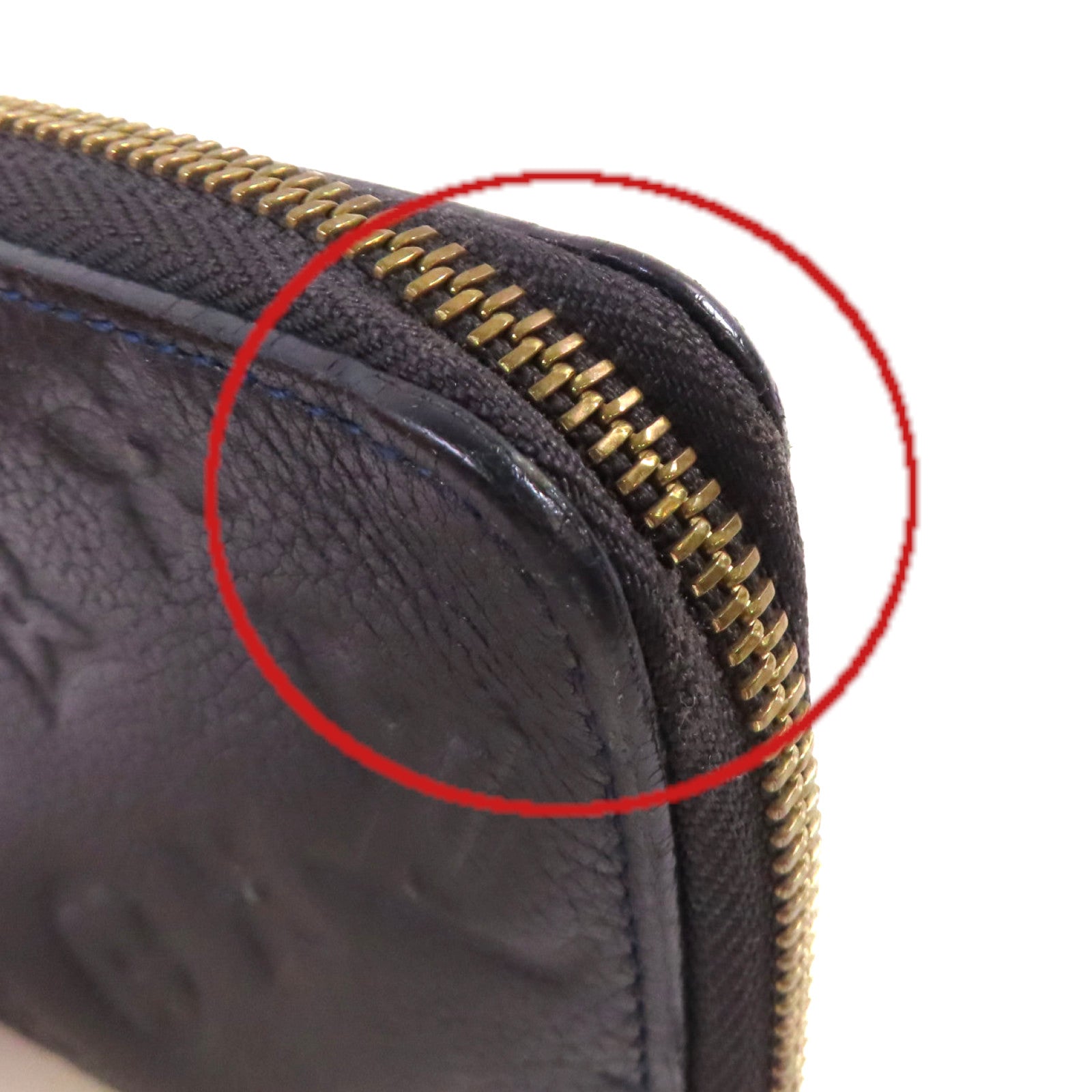 LOUIS VUITTON Monogram Empreinte Zipper Long Wallet金扣拉鏈長錢包黑色