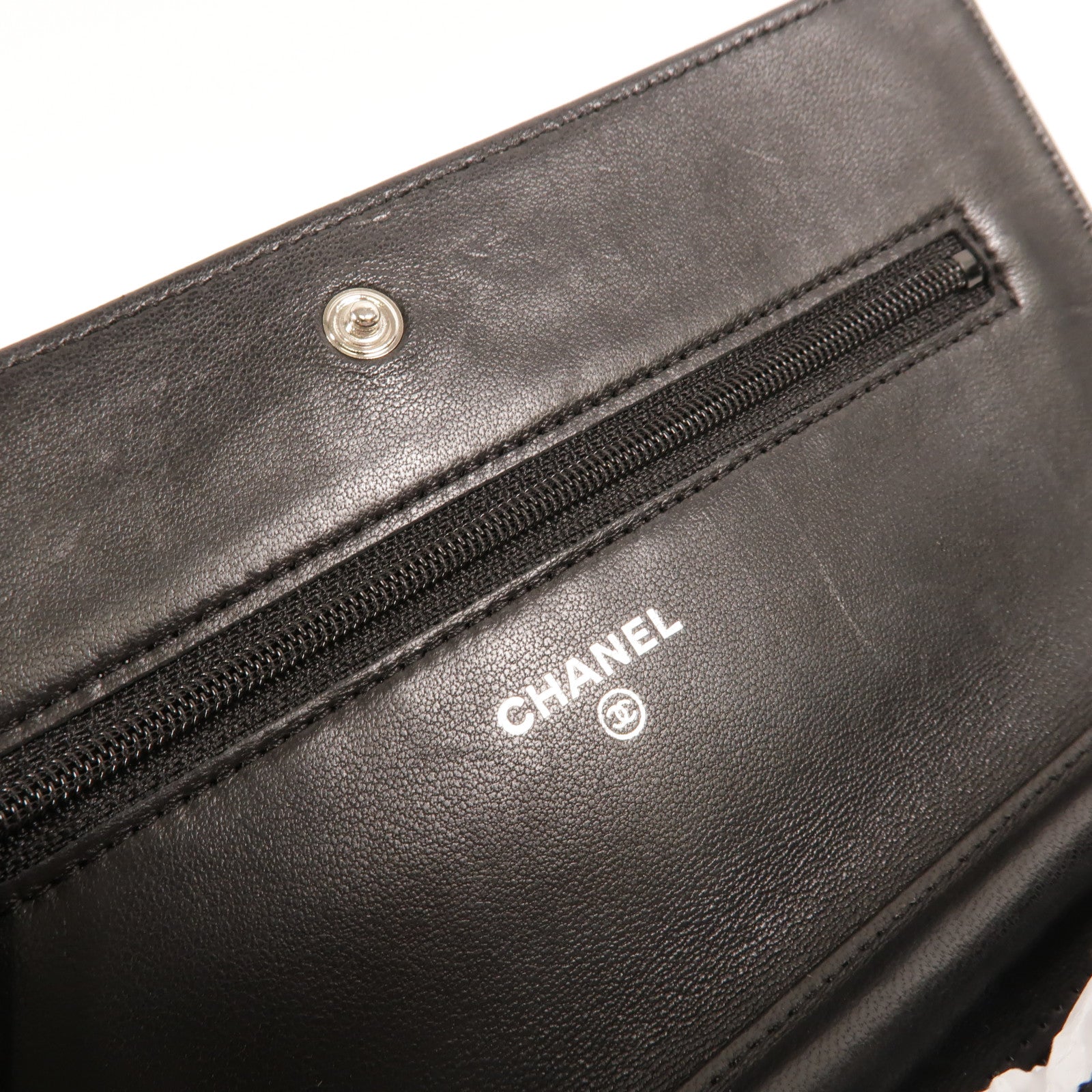 CHANEL 羊皮皮革WOC Wallet On Chain鏈帶肩背袋