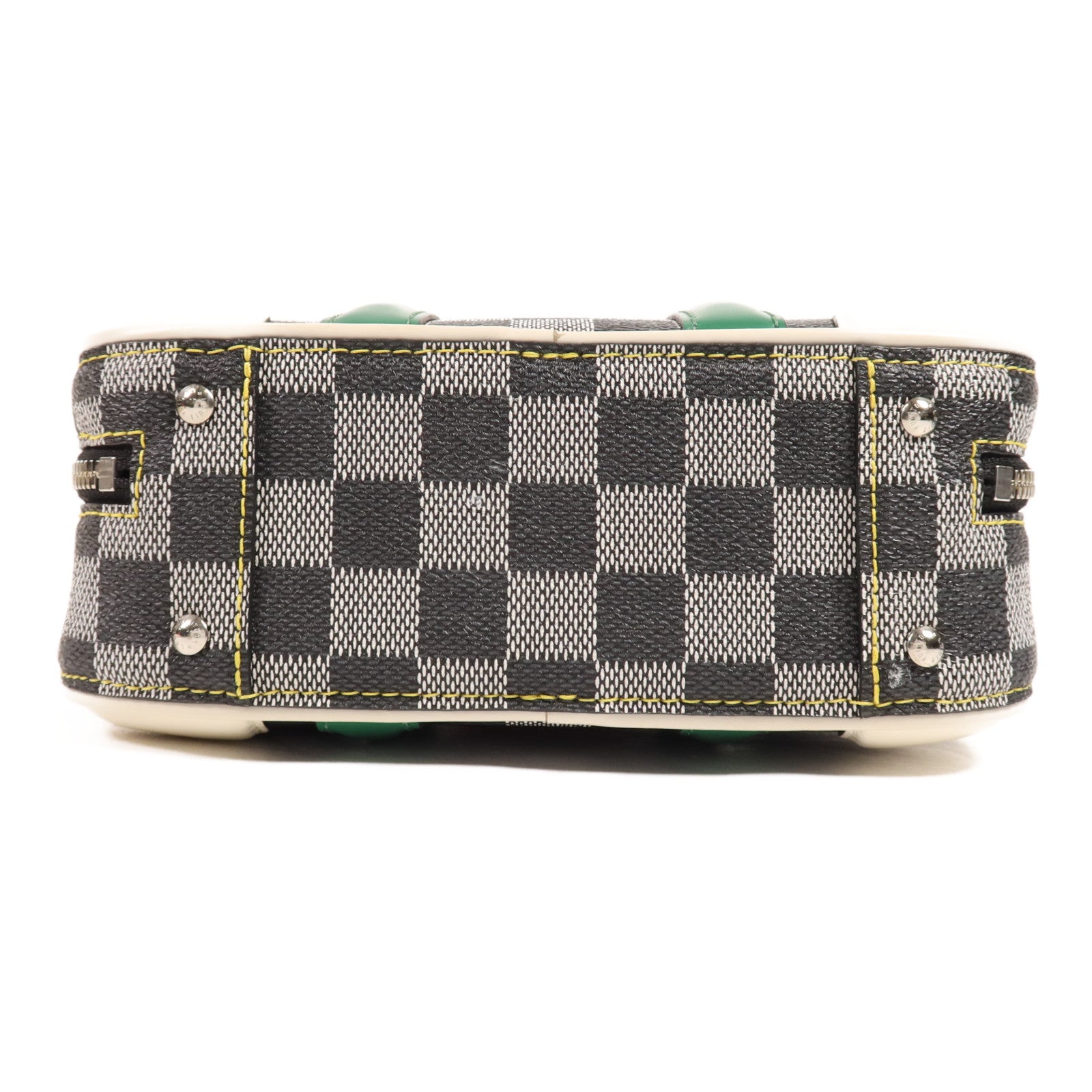 LOUIS VUITTON Damier Valisette BB銀扣手挽肩背兩用袋