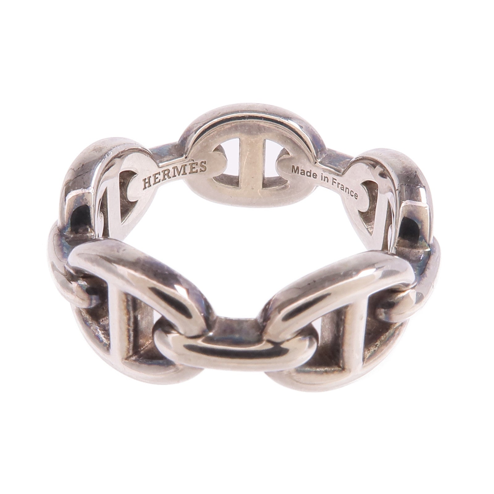 HERMES 925純銀Chaine d'ancre Ring戒指Hermes#50/US#5.25