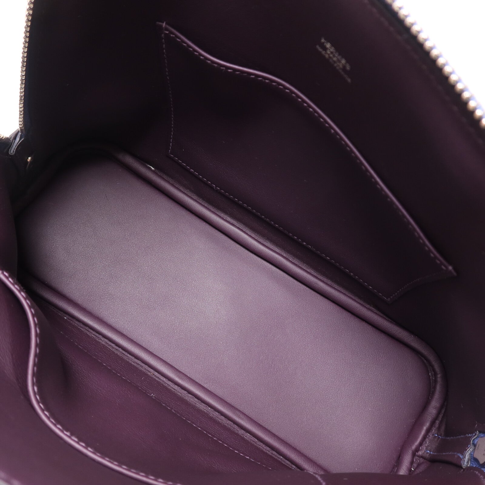 HERMES Evercolor皮革Bolide 25手挽肩背兩用袋Bleu Saphir/Cassis