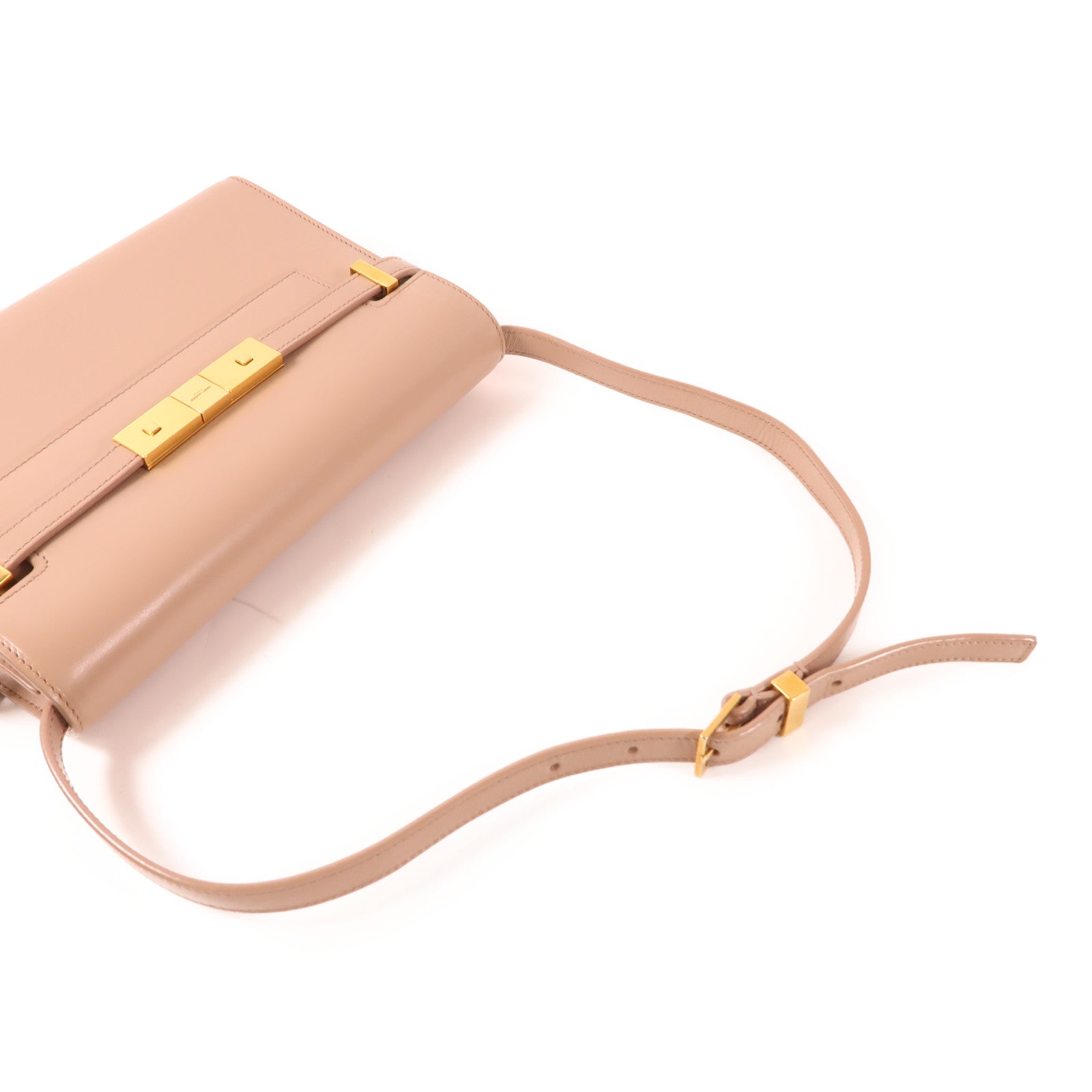 SAINT LAURENT 牛皮皮革Manhattan Bag Small金扣肩背袋