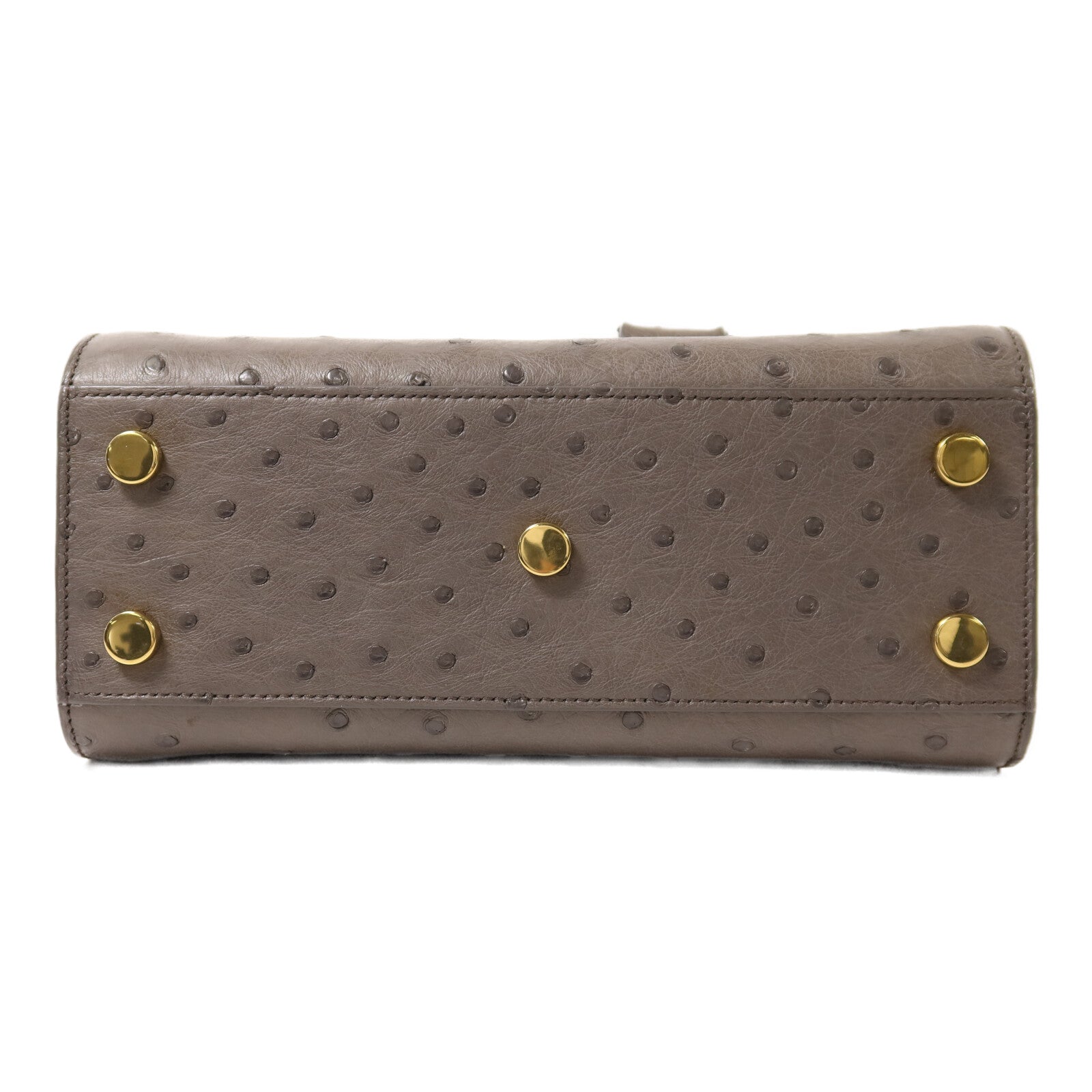 YVES SAINT LAURENT 鴕鳥皮革Sac De Jou金扣手挽肩背兩用袋
