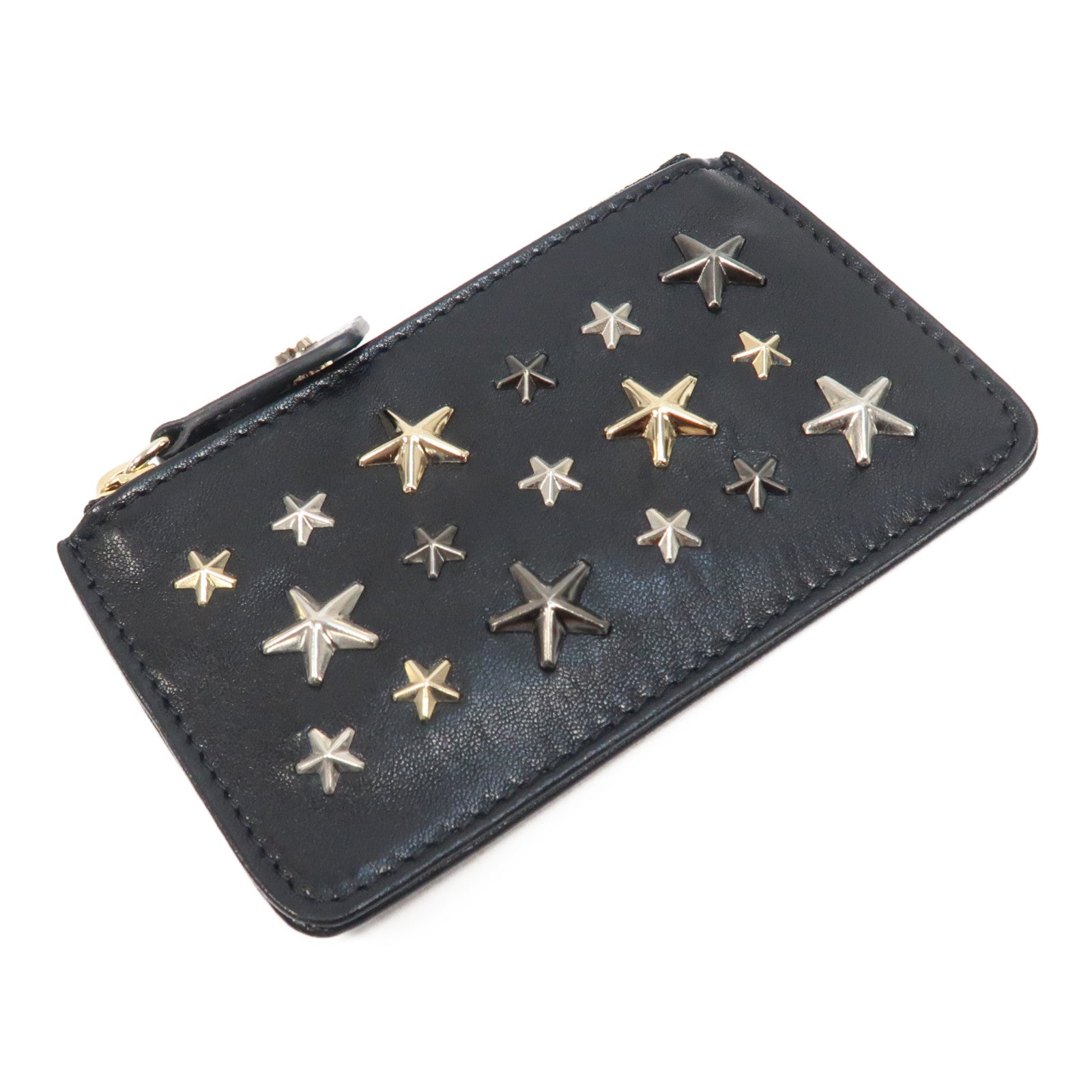 JIMMY CHOO 羊皮皮革Coin Key Case鎖匙/零錢包黑色