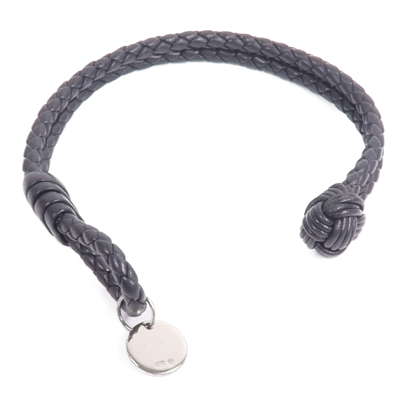 BOTTEGA VENETA 織紋皮革/925純銀Knot Bracelet手帶