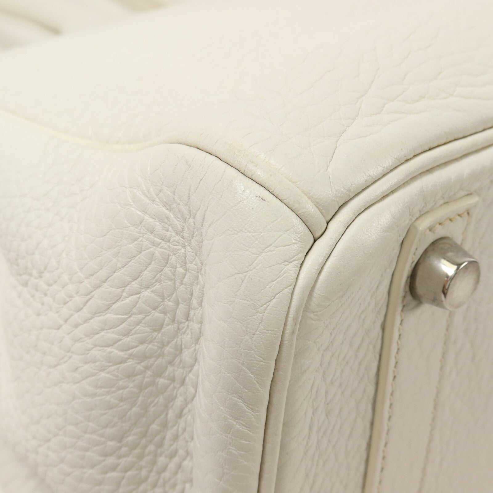 HERMES Togo皮革Birkin 30手挽袋Blanc