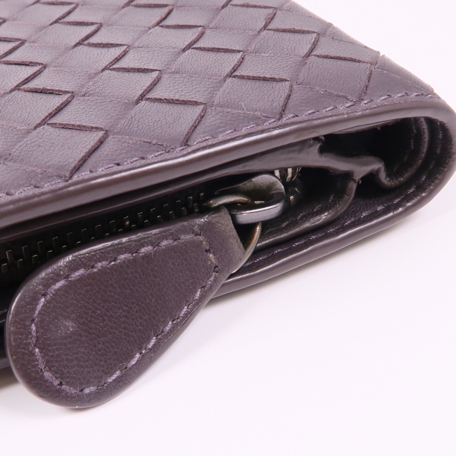 BOTTEGA VENETA 【激減優惠】織紋皮革Wallet銀扣錢包