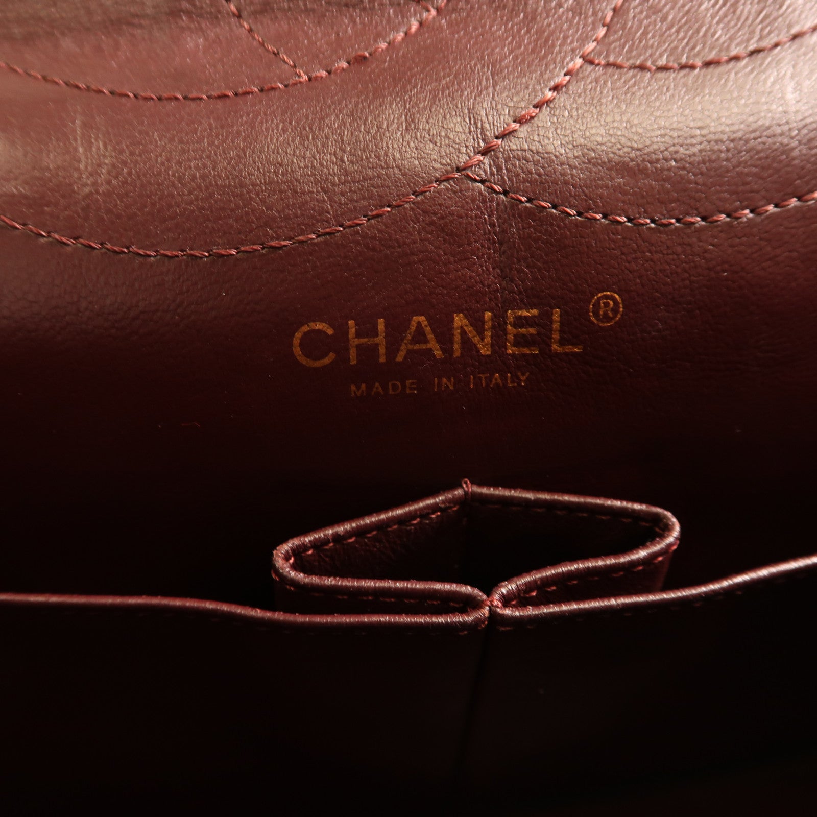 CHANEL 牛皮皮革2.55金扣鏈帶肩背袋黑色