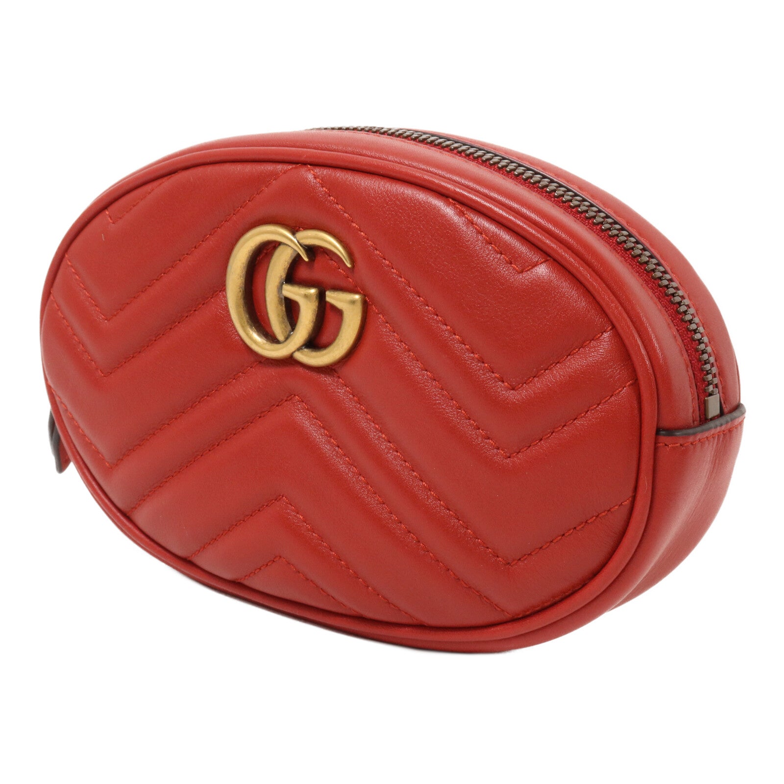 GUCCI 牛皮皮革GG Marmont Belt Bag腰包