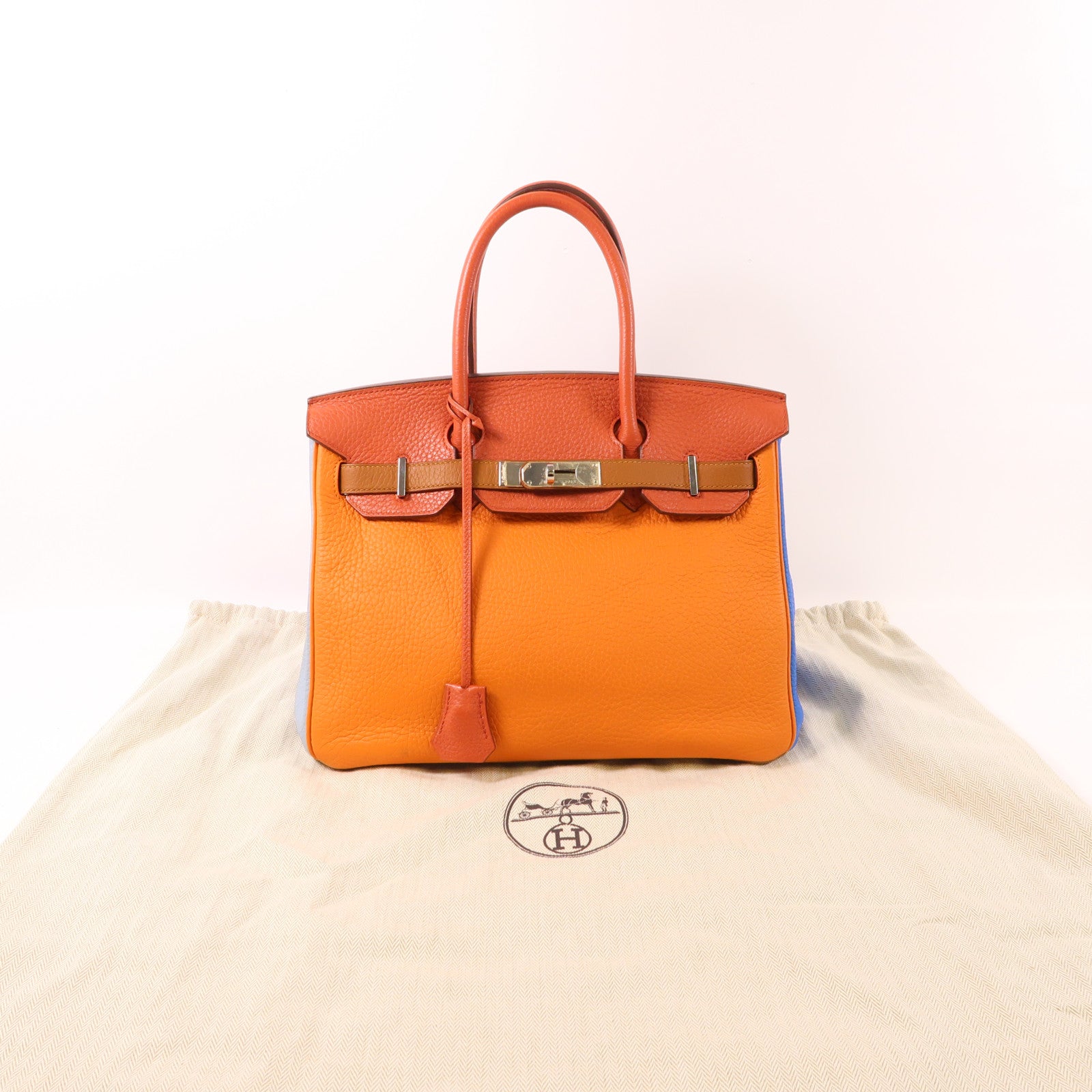 HERMES Clemence皮革Birkin 30銀扣手挽袋