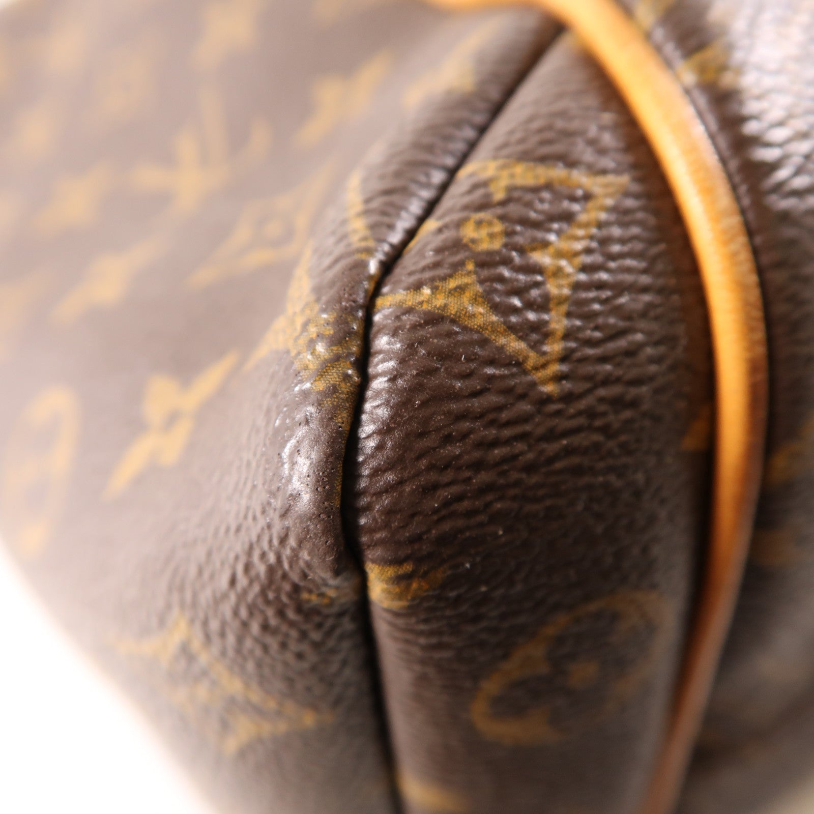LOUIS VUITTON Monogram Totally MM金扣肩背袋棕色